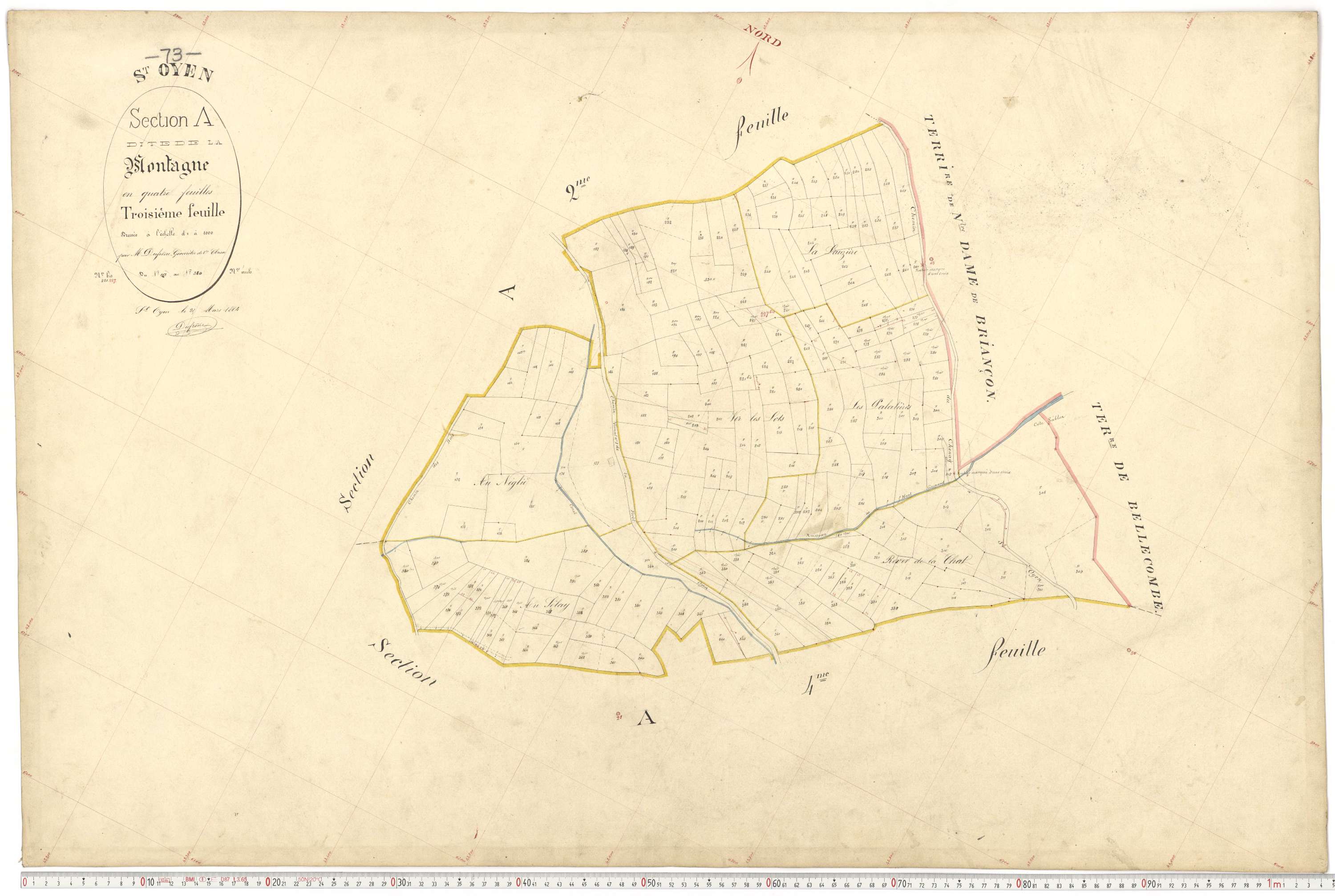 Aigueblanche - Plans cadastraux du premier cadastre français.