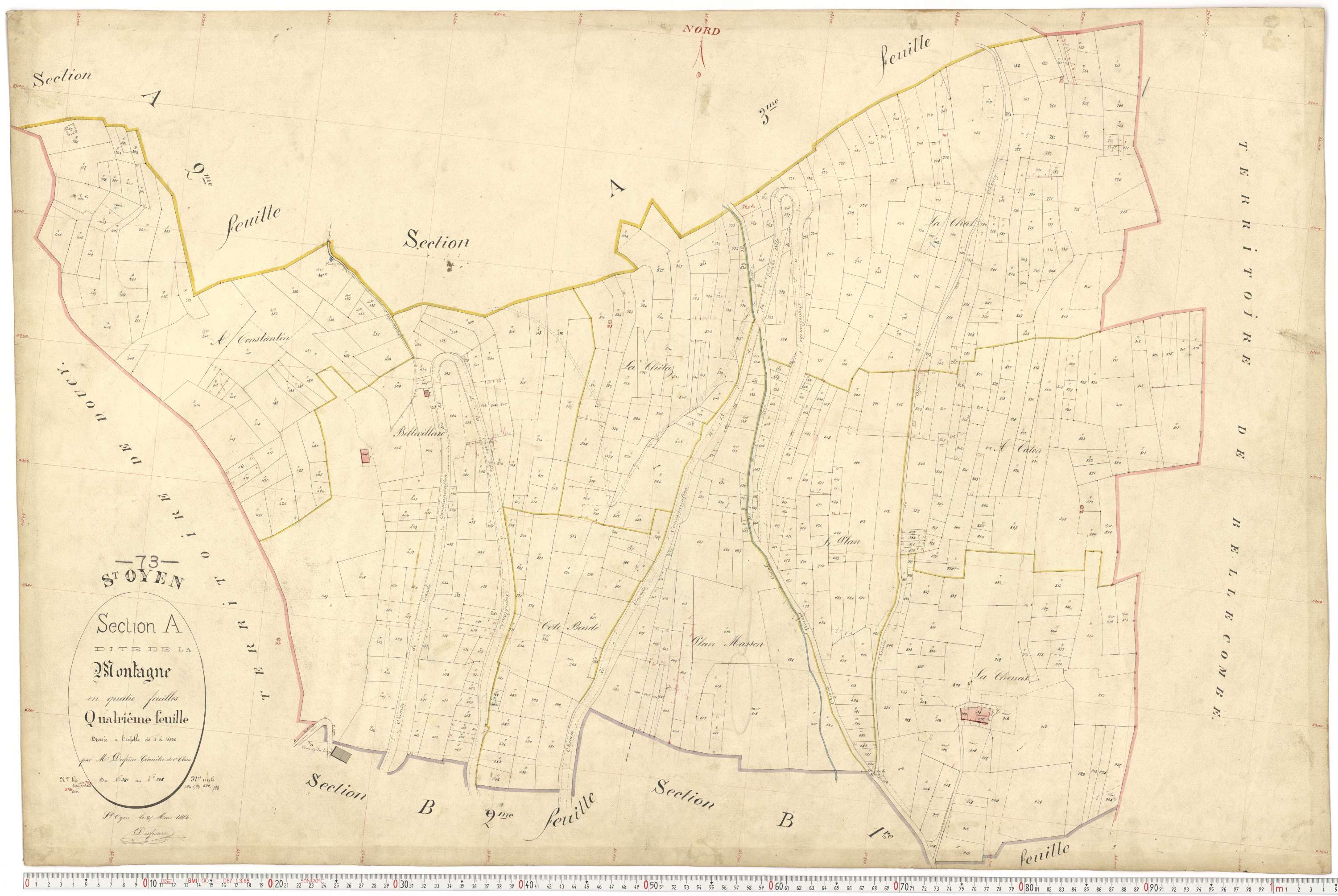 Aigueblanche - Plans cadastraux du premier cadastre français.