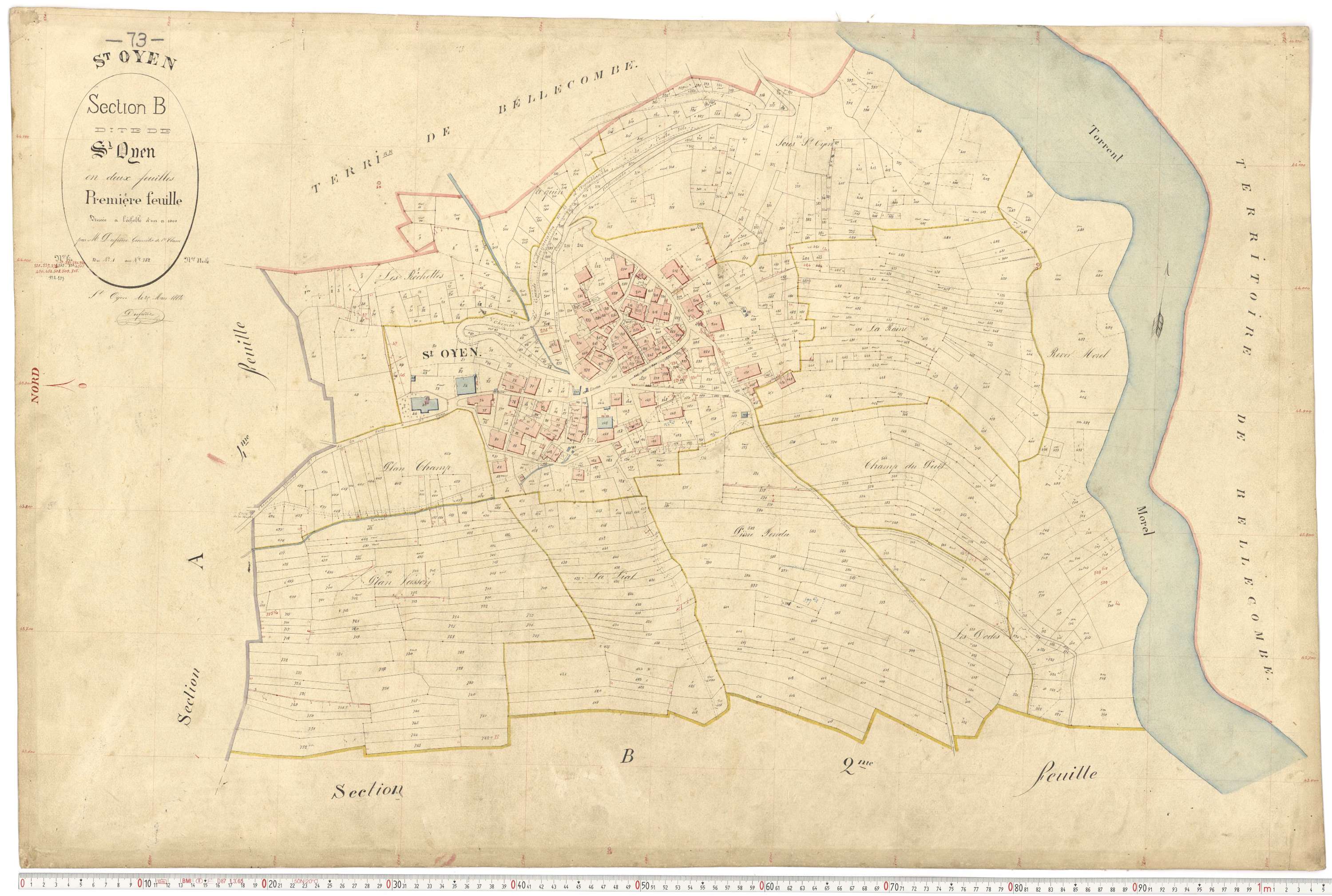 Aigueblanche - Plans cadastraux du premier cadastre français.