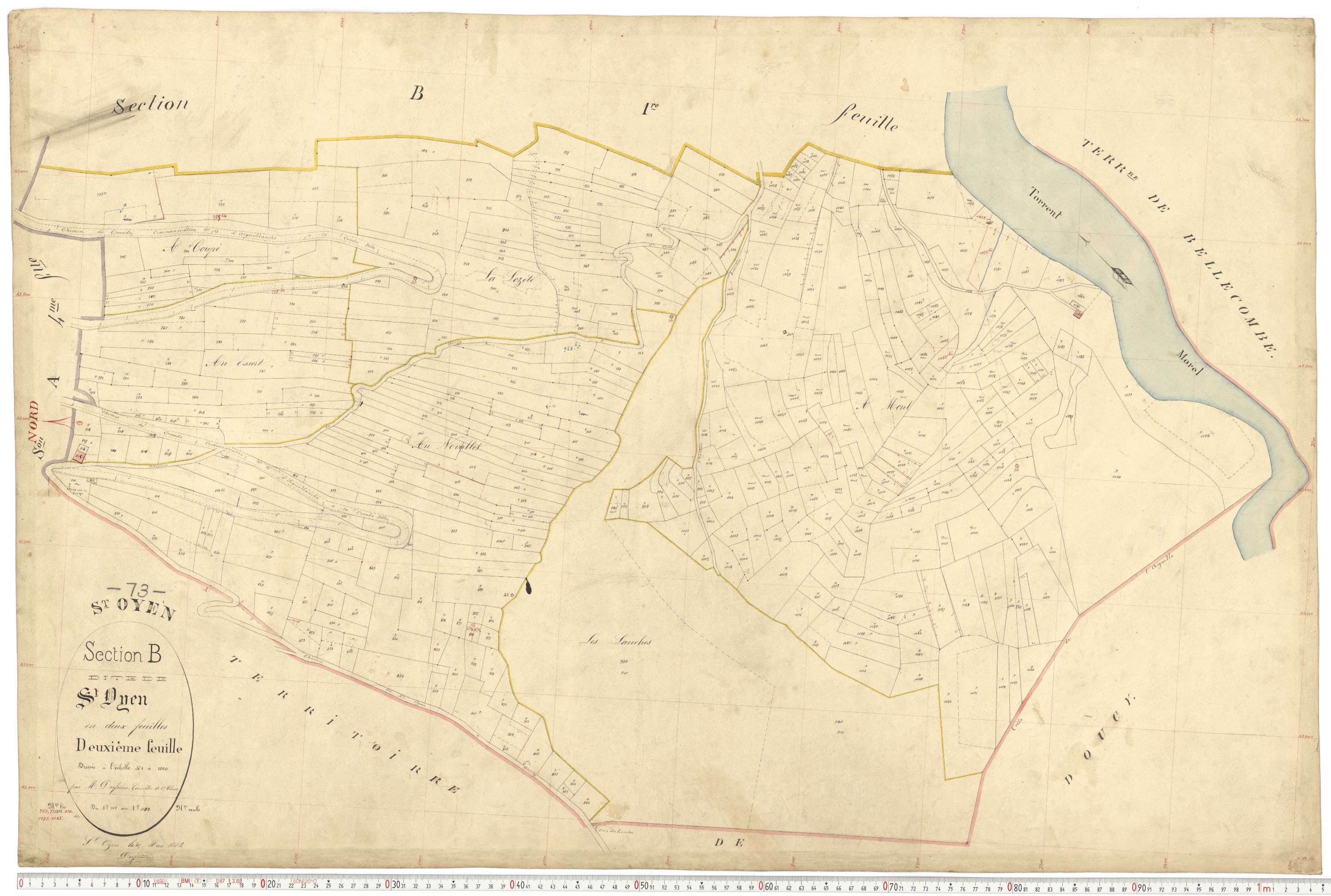 Aigueblanche - Plans cadastraux du premier cadastre français.