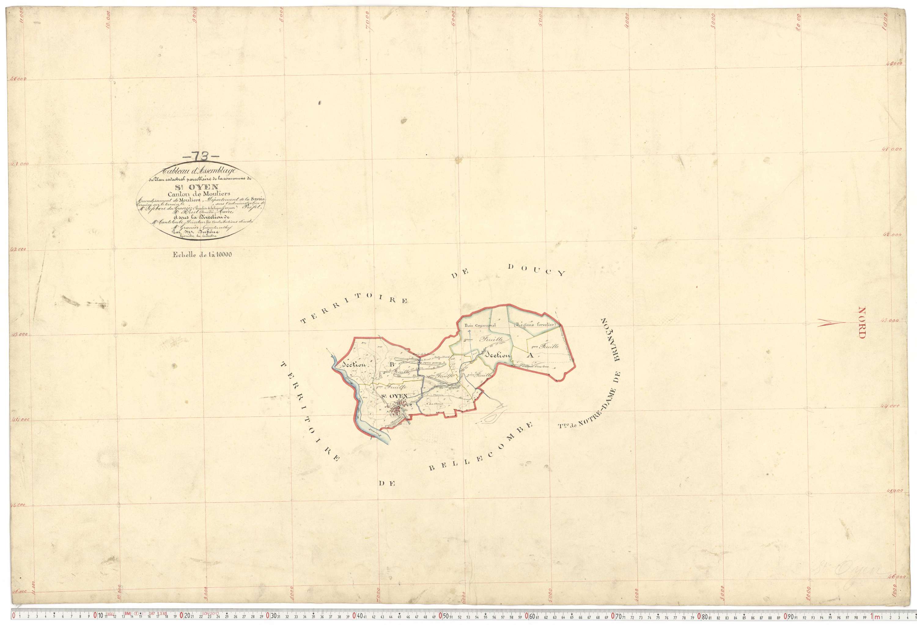 Aigueblanche - Plans cadastraux du premier cadastre français.
