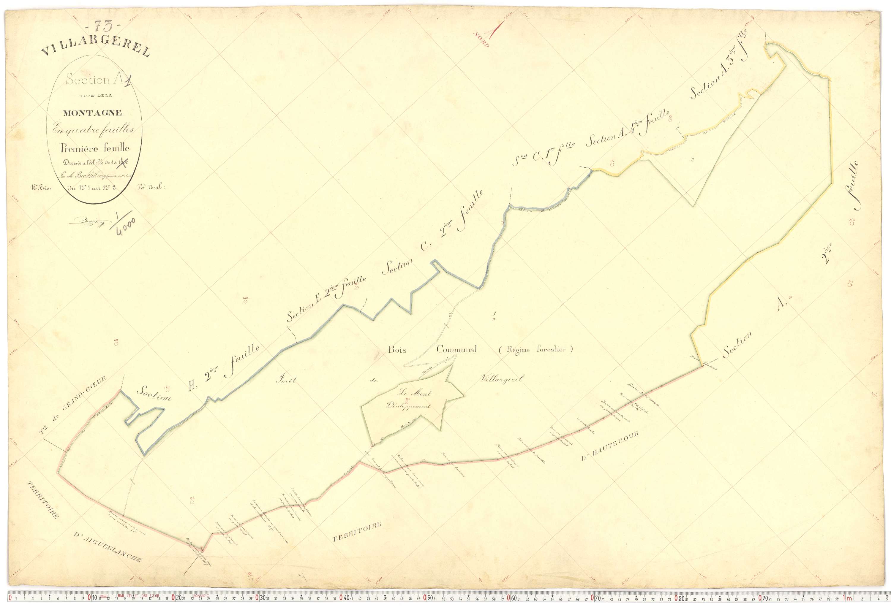 Aigueblanche - Plans cadastraux du premier cadastre français.