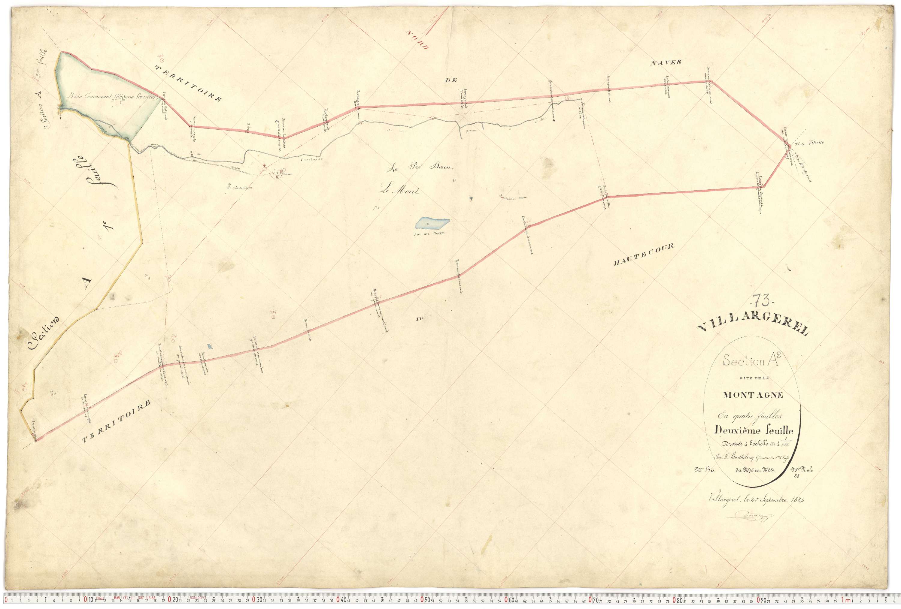 Aigueblanche - Plans cadastraux du premier cadastre français.