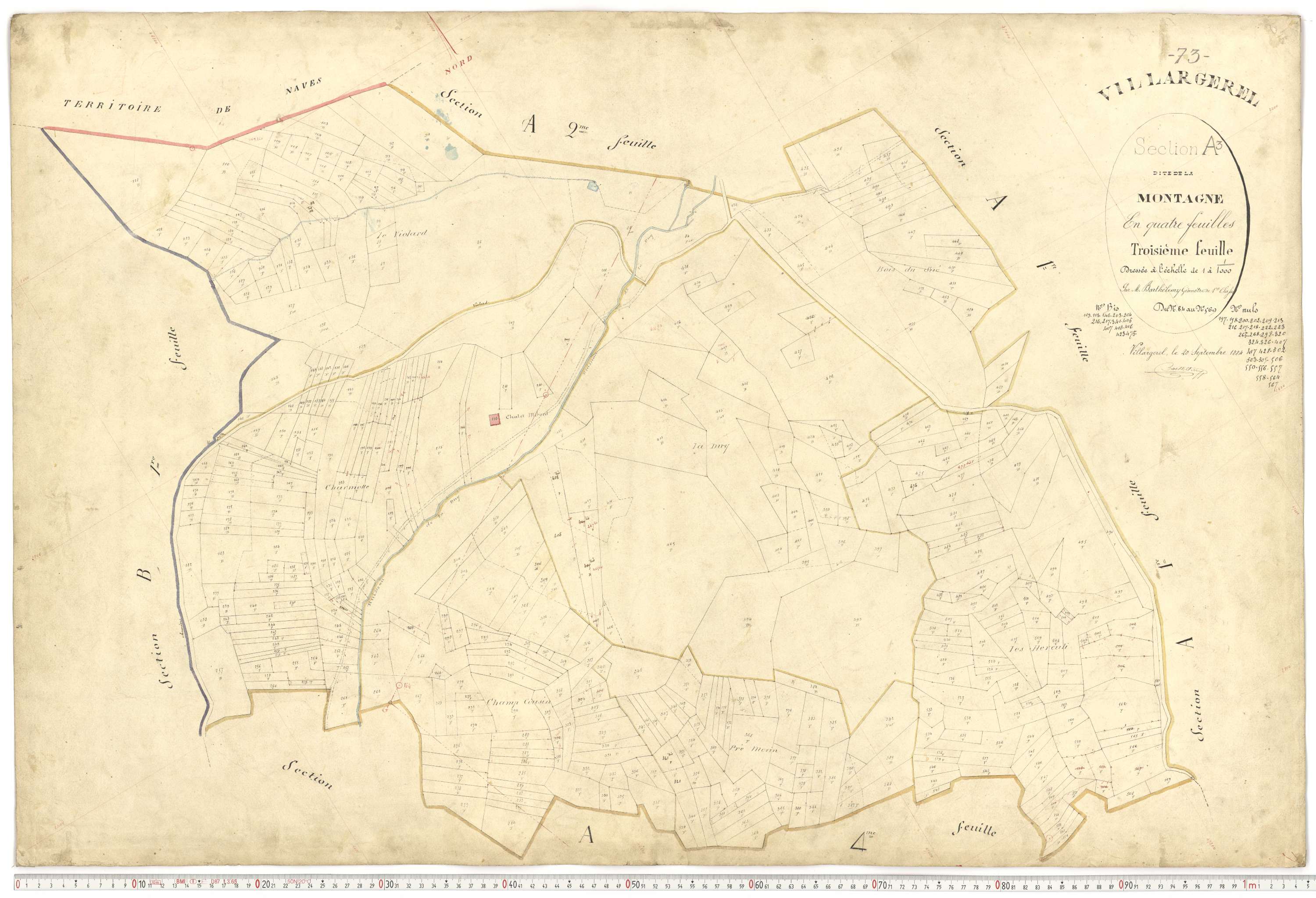 Aigueblanche - Plans cadastraux du premier cadastre français.
