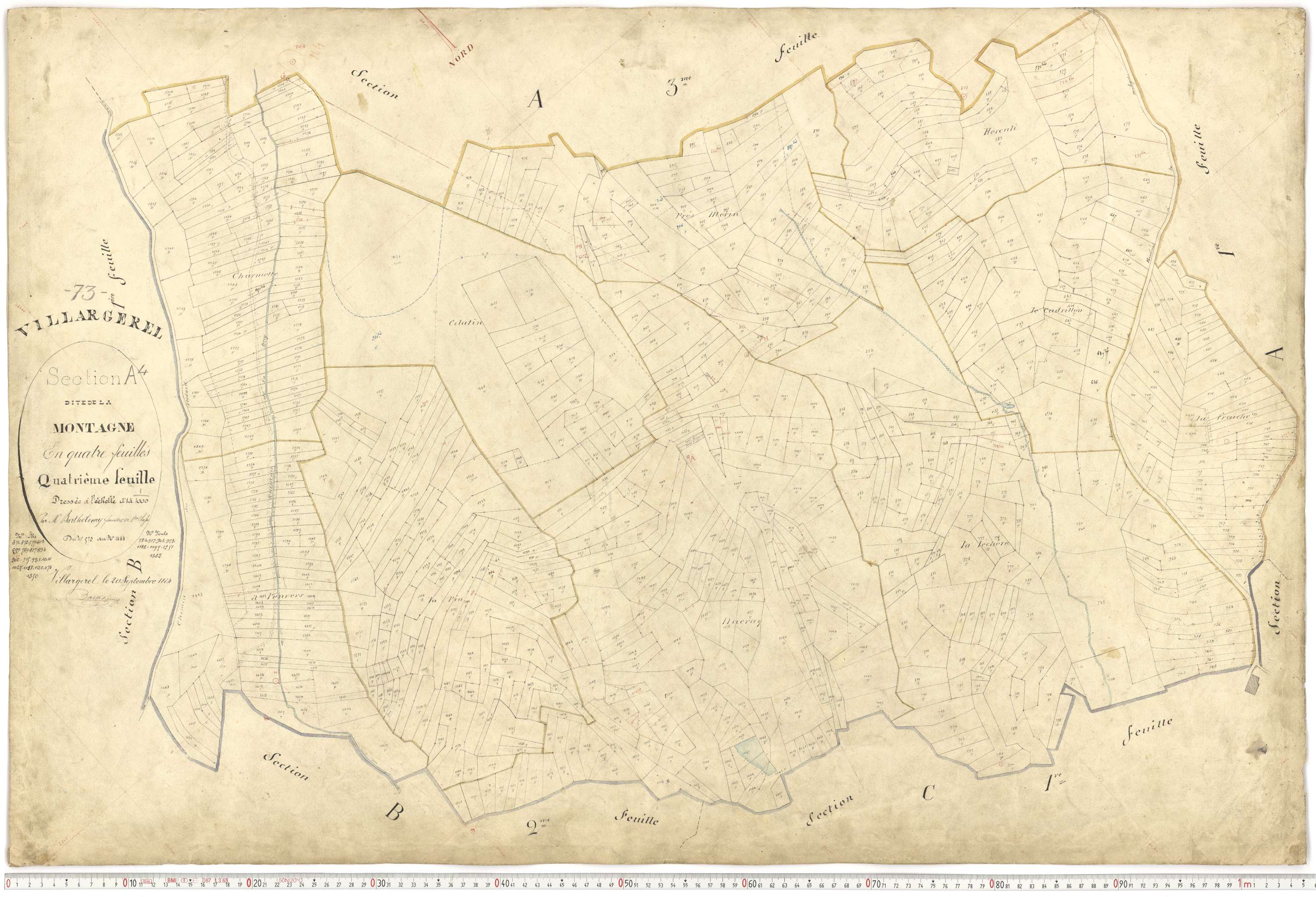 Aigueblanche - Plans cadastraux du premier cadastre français.
