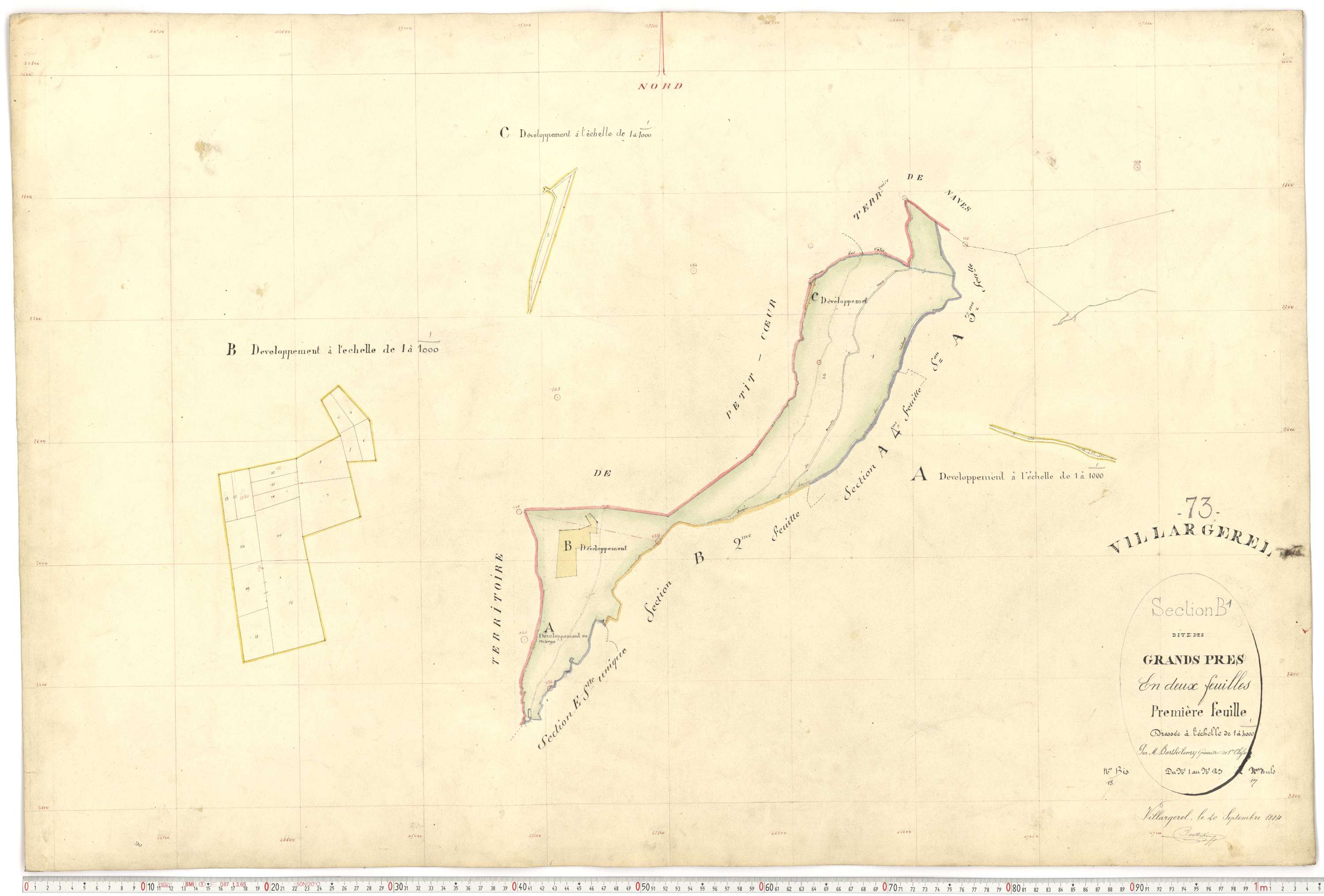 Aigueblanche - Plans cadastraux du premier cadastre français.