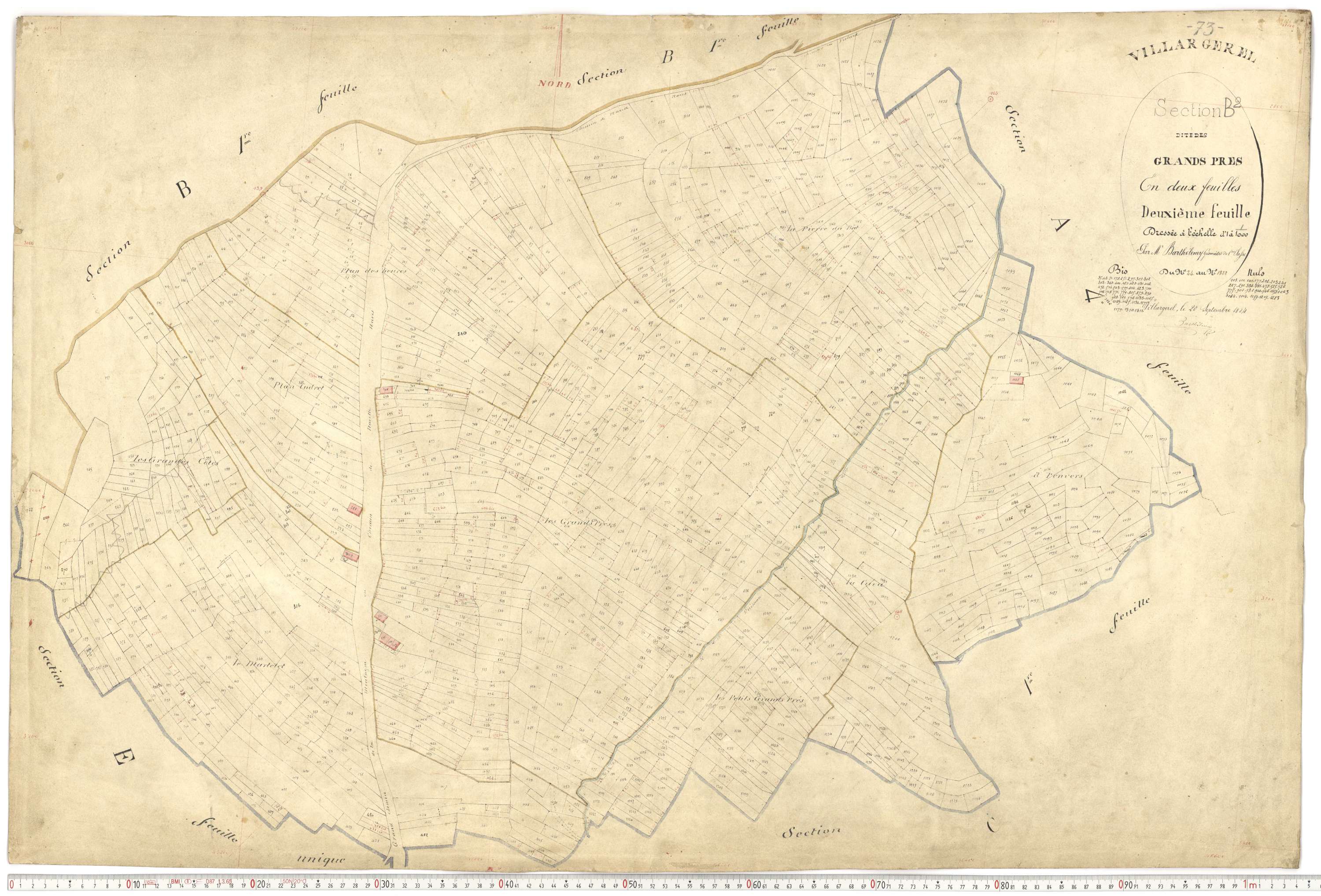 Aigueblanche - Plans cadastraux du premier cadastre français.