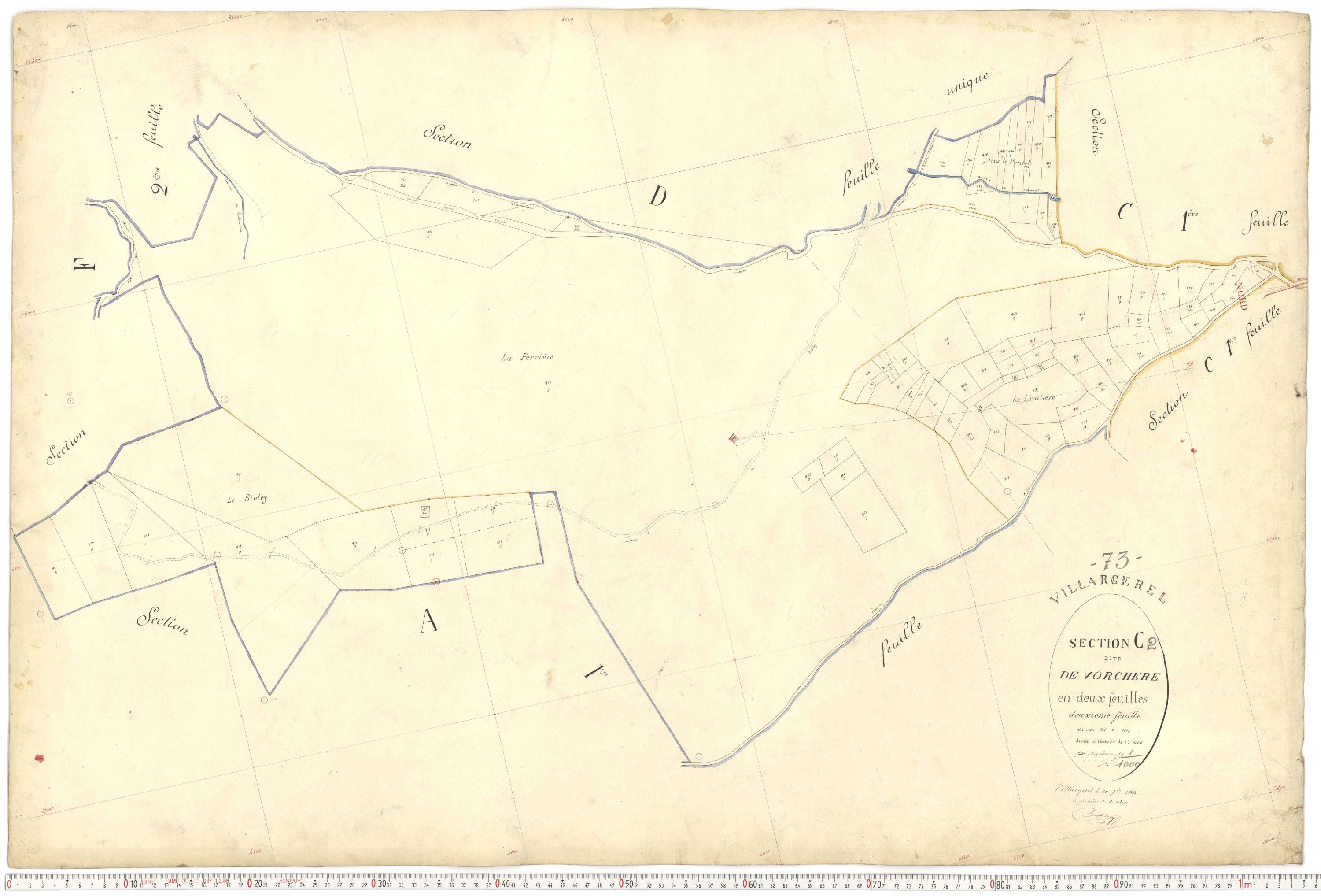 Aigueblanche - Plans cadastraux du premier cadastre français.