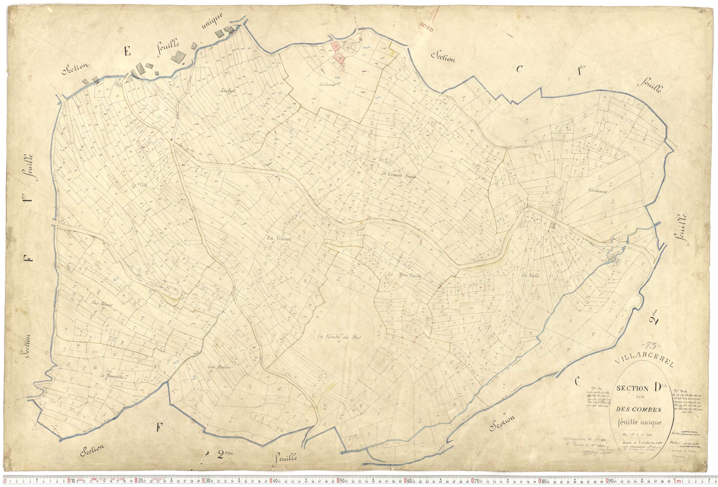 Aigueblanche - Plans cadastraux du premier cadastre français.