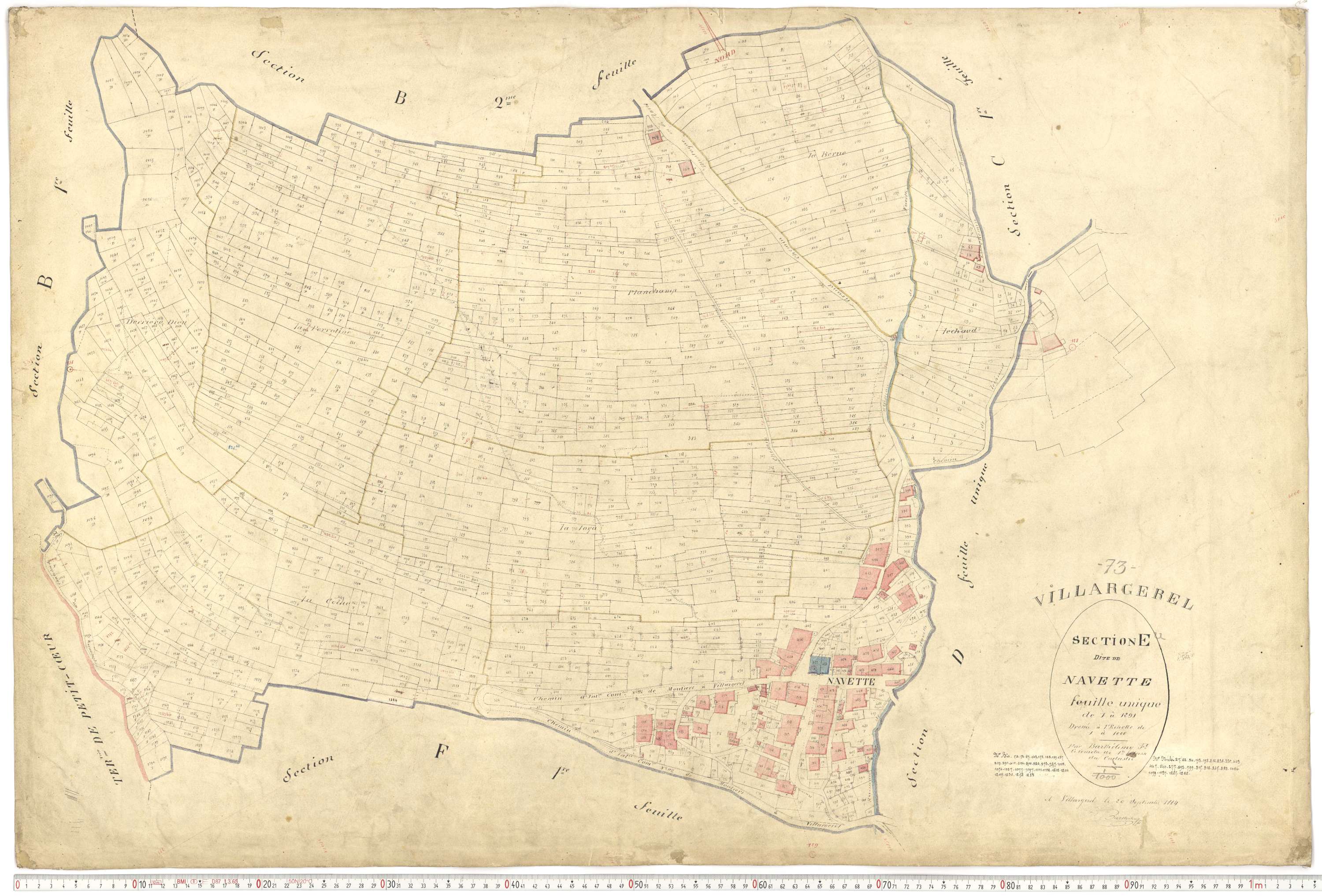 Aigueblanche - Plans cadastraux du premier cadastre français.
