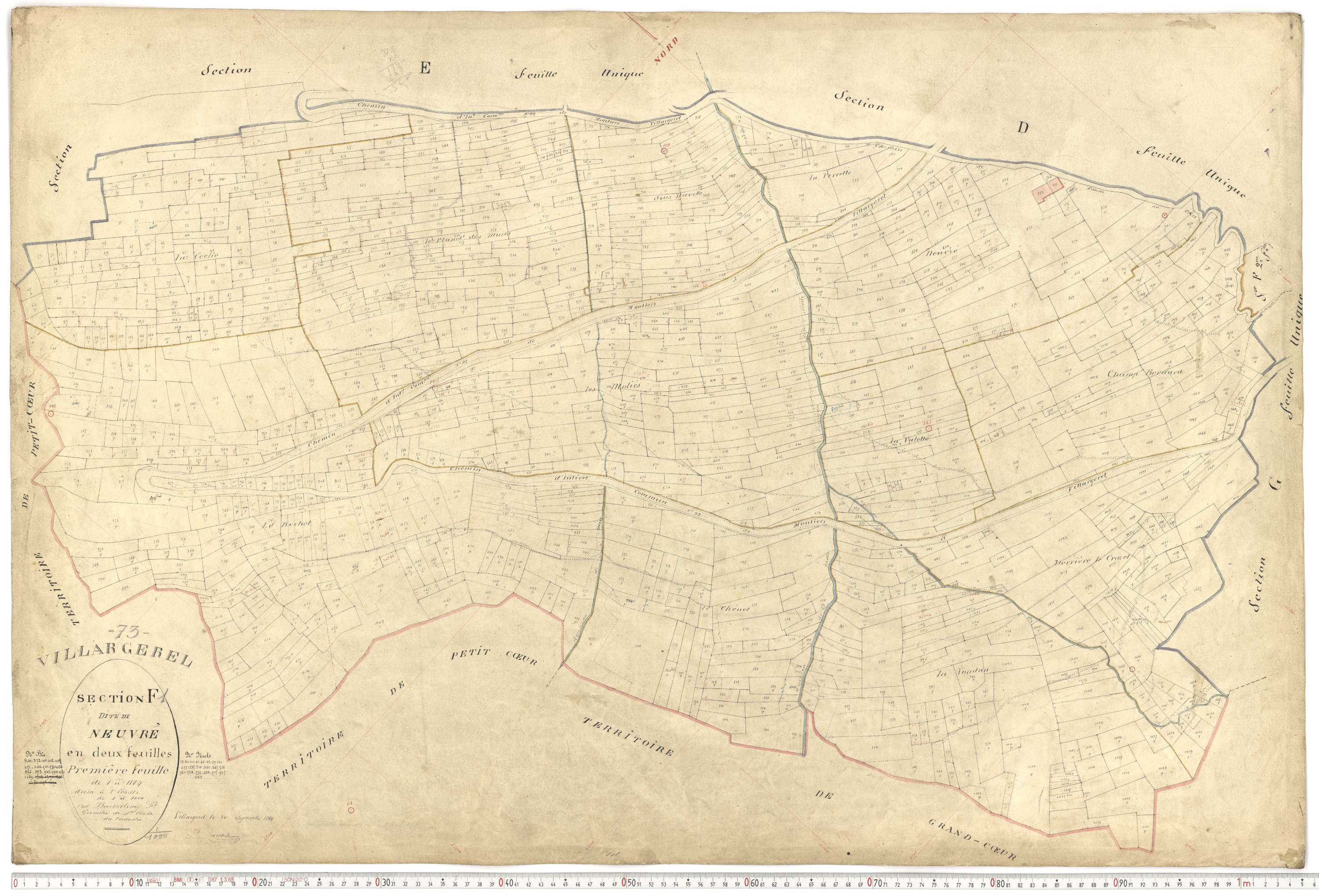 Aigueblanche - Plans cadastraux du premier cadastre français.