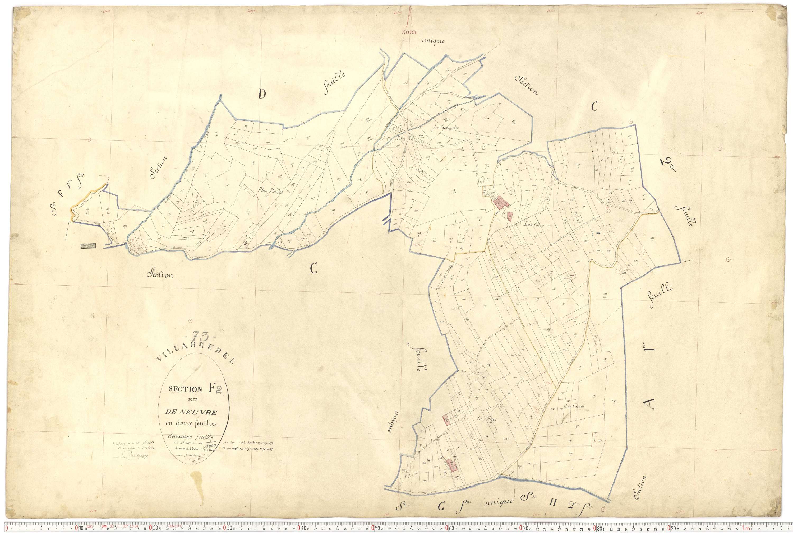 Aigueblanche - Plans cadastraux du premier cadastre français.