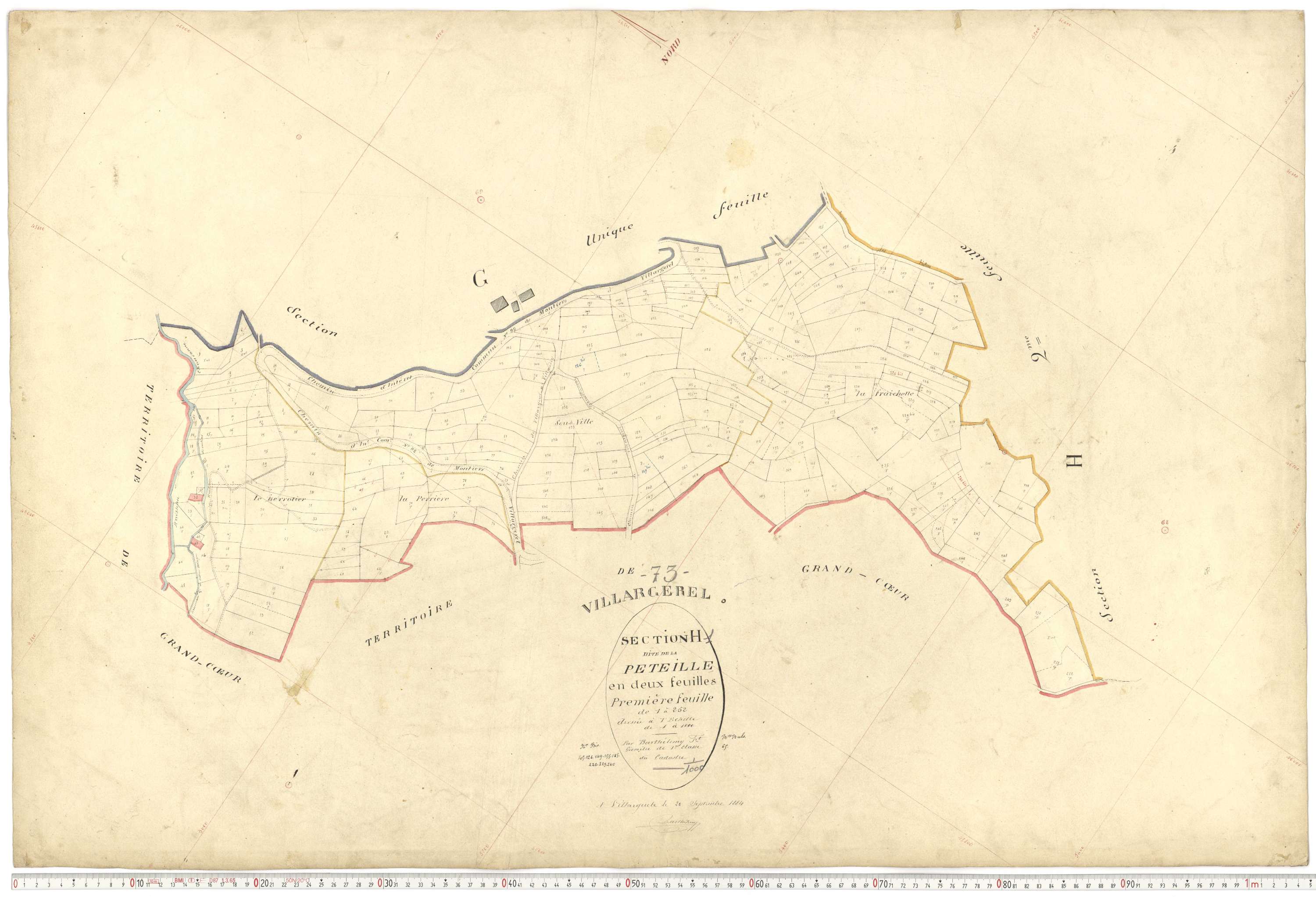 Aigueblanche - Plans cadastraux du premier cadastre français.
