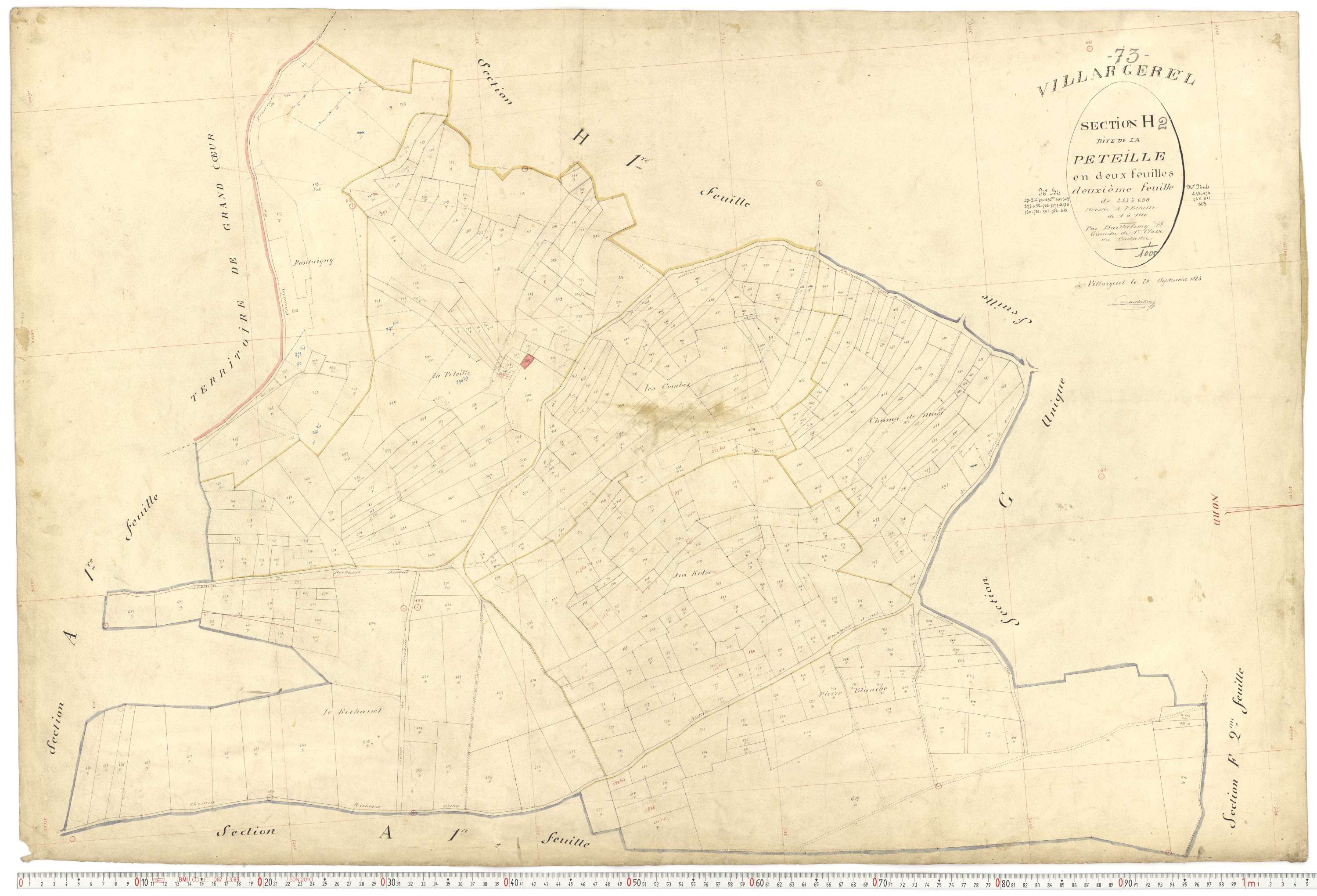 Aigueblanche - Plans cadastraux du premier cadastre français.