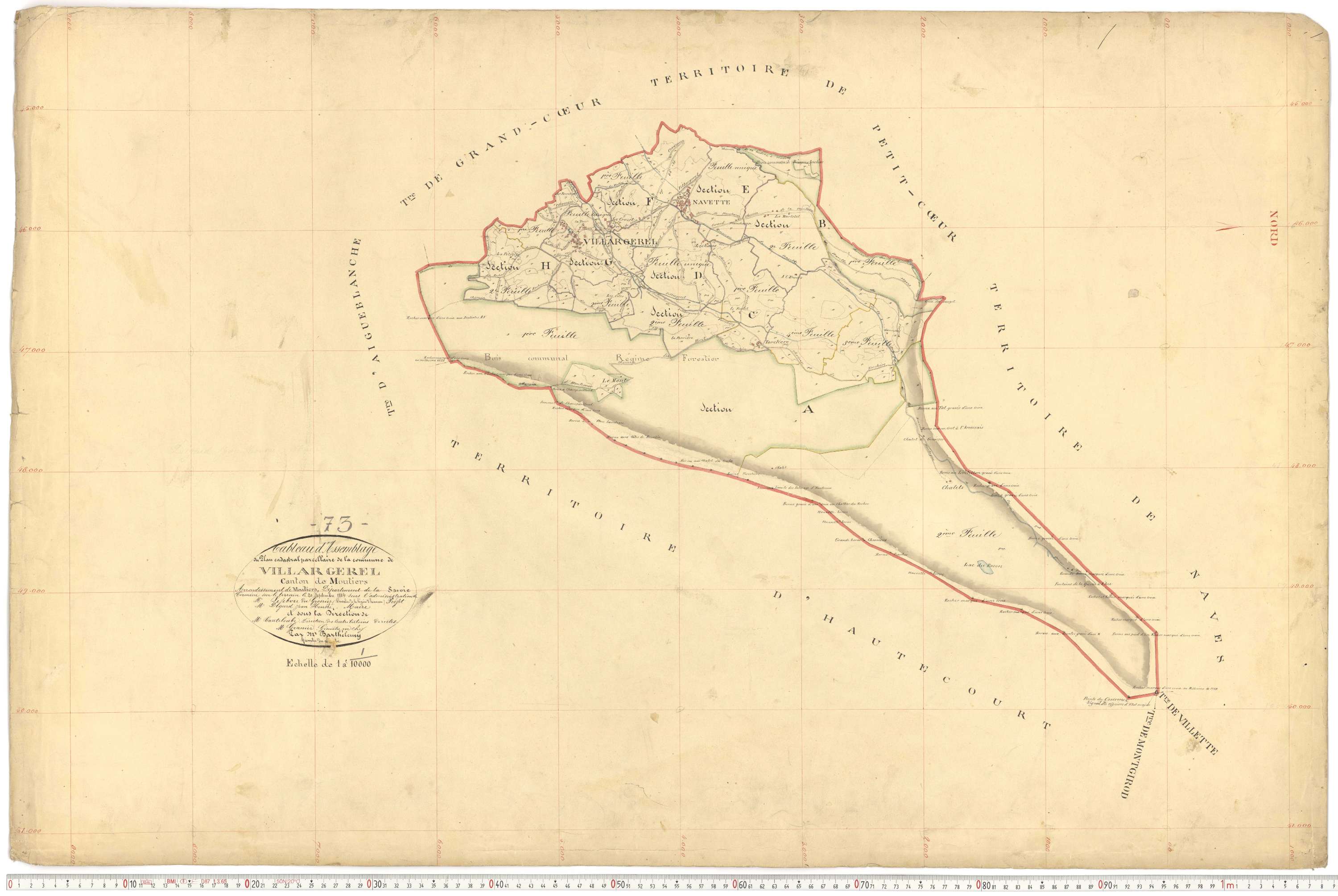 Aigueblanche - Plans cadastraux du premier cadastre français.