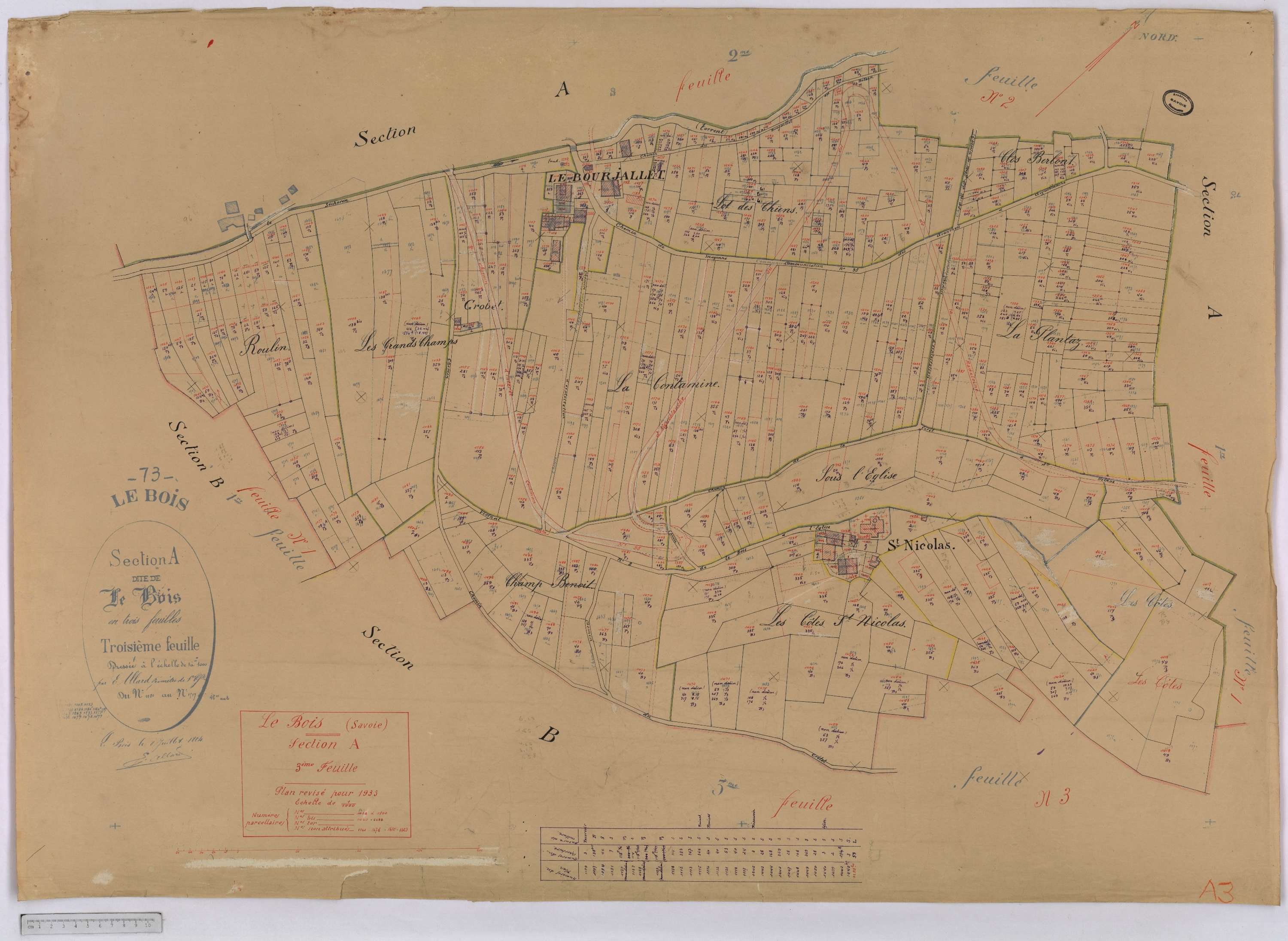 Aigueblanche - Cadastre rénové (1935).