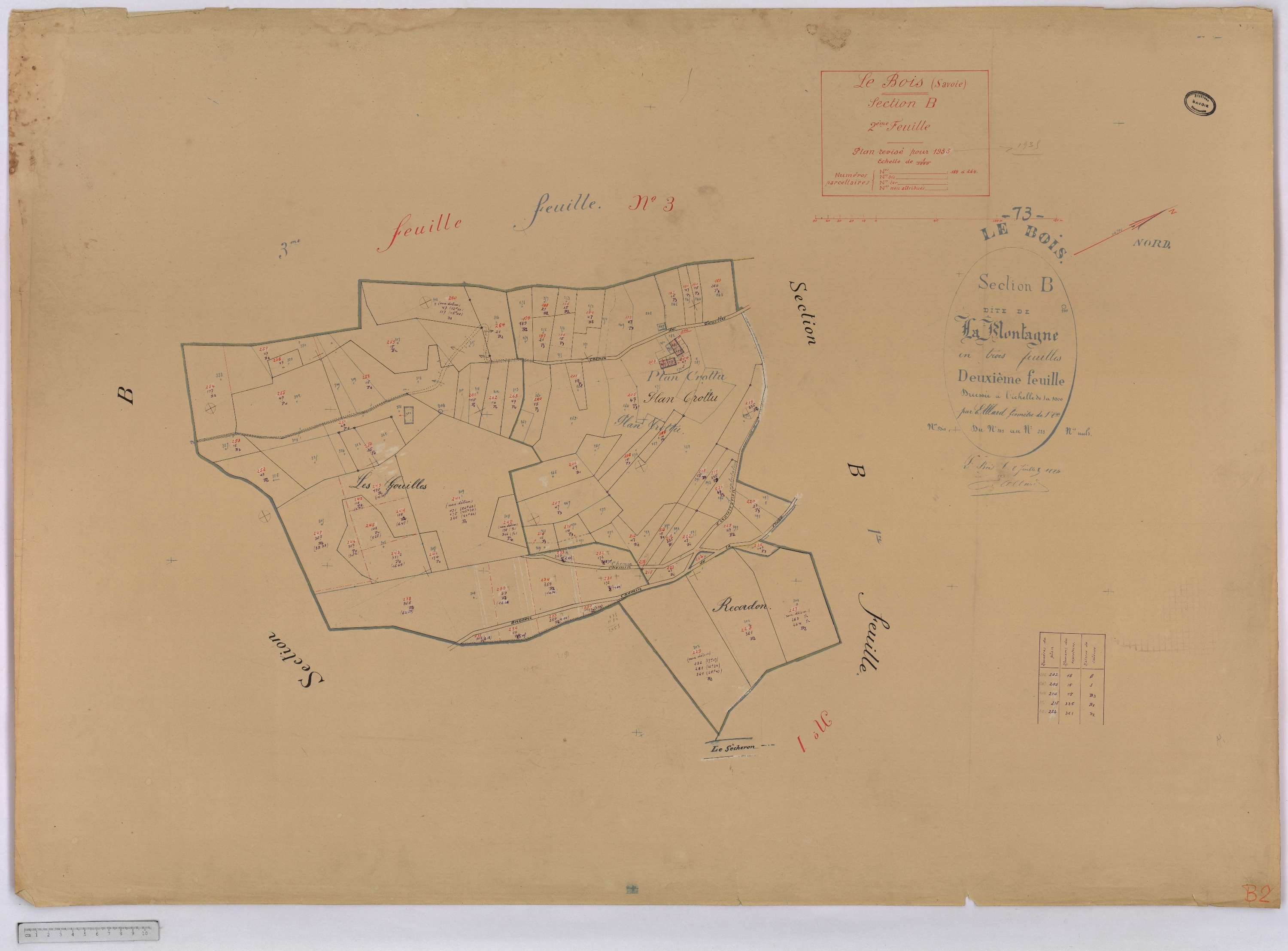 Aigueblanche - Cadastre rénové (1935).