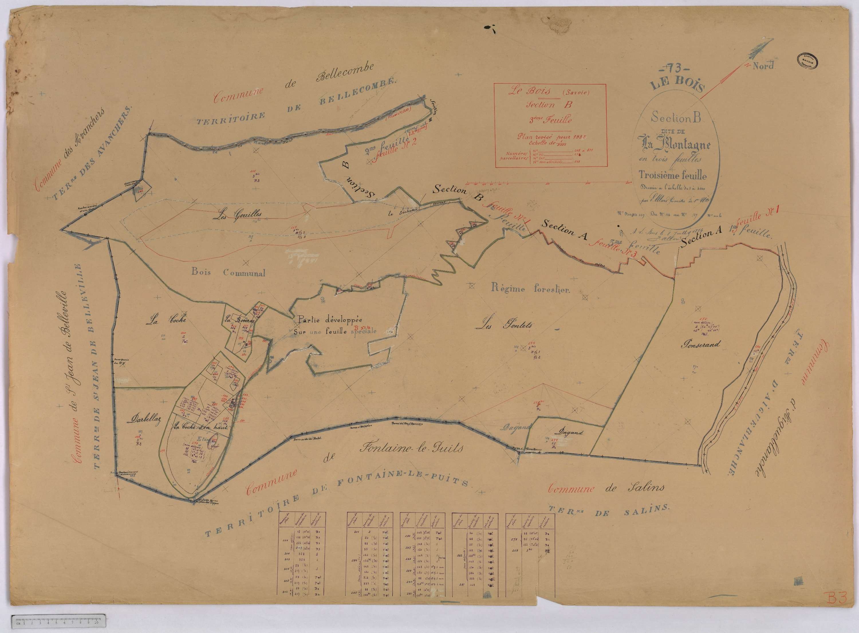 Aigueblanche - Cadastre rénové (1935).