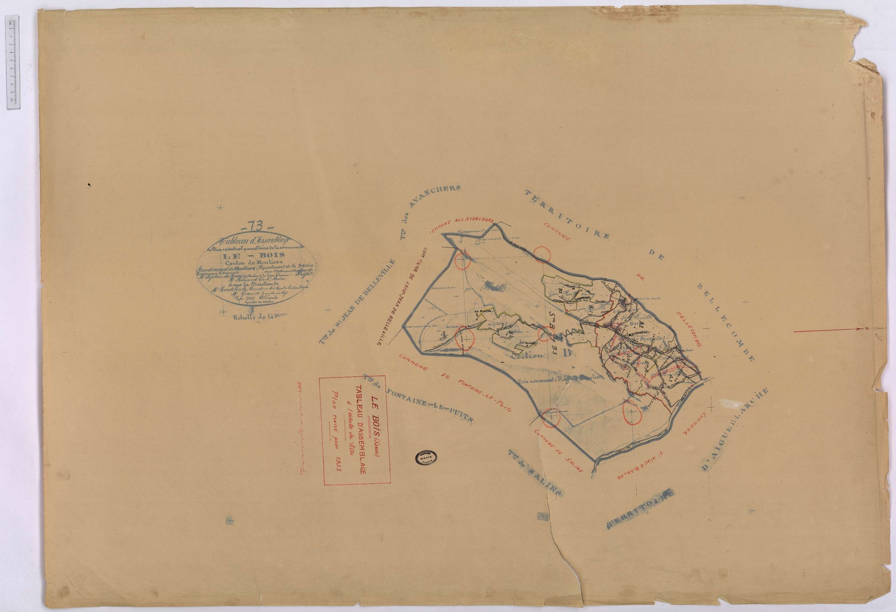 Aigueblanche - Cadastre rénové (1935).