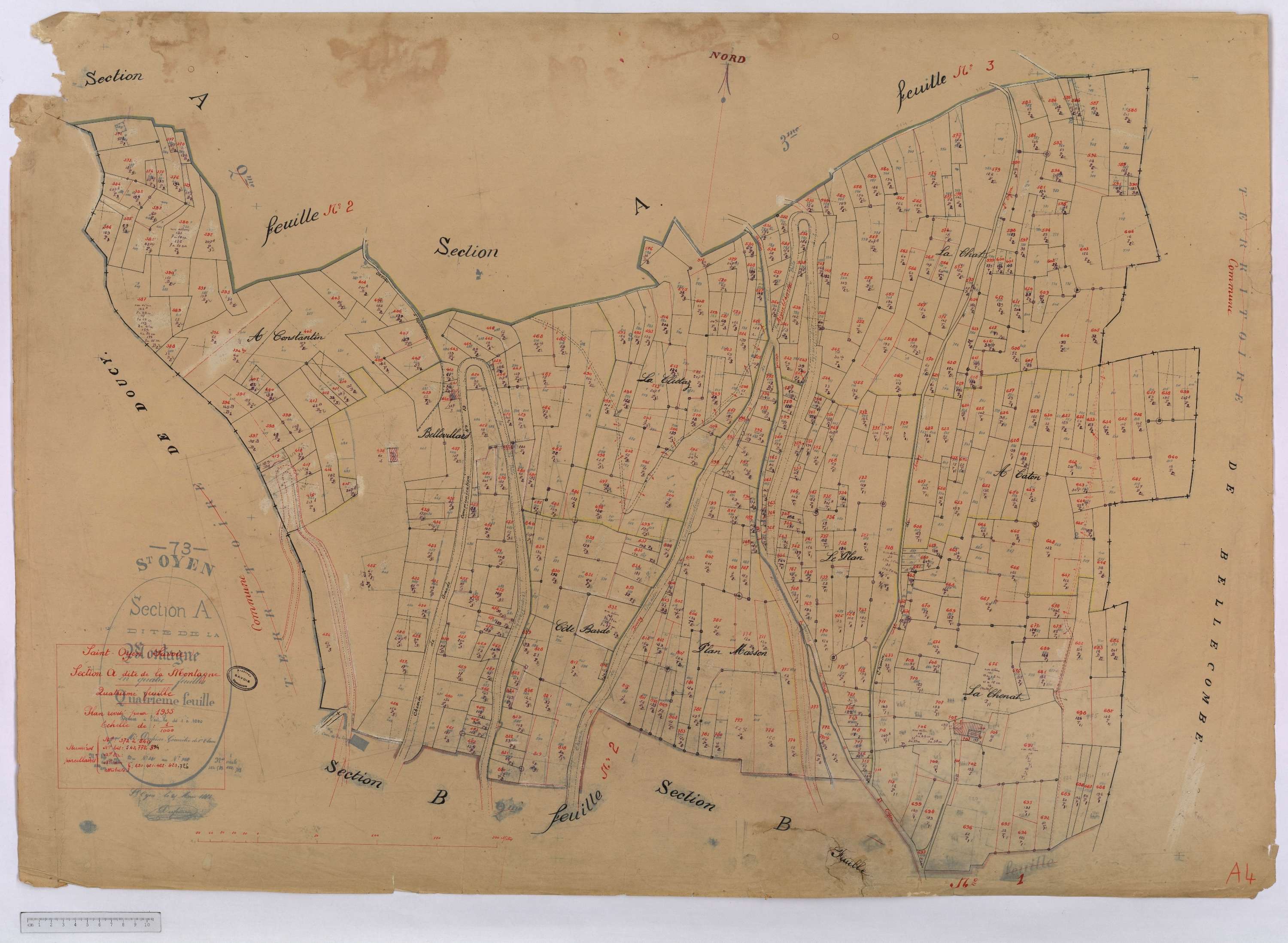 Aigueblanche - Cadastre rénové (1935).