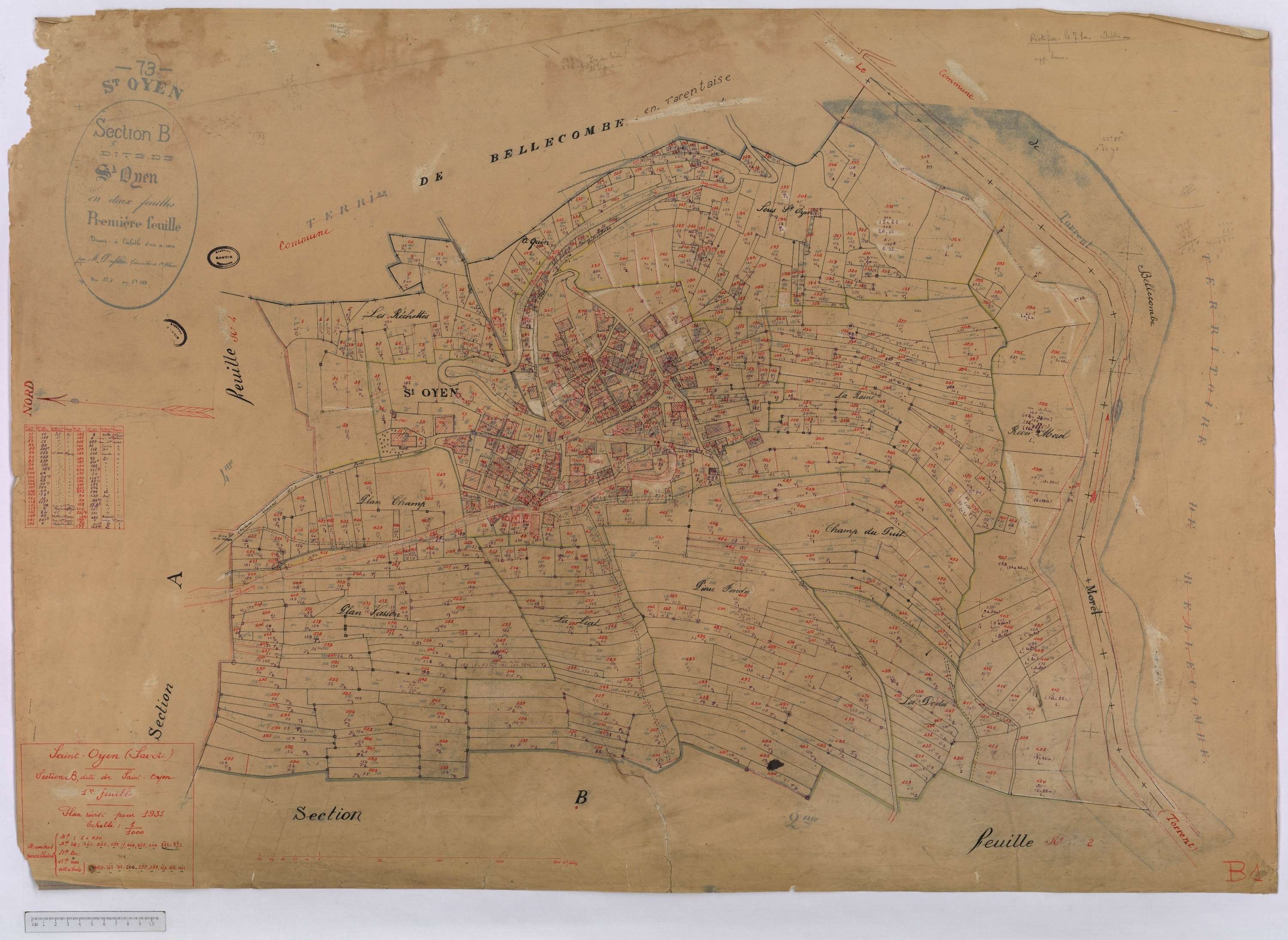 Aigueblanche - Cadastre rénové (1935).