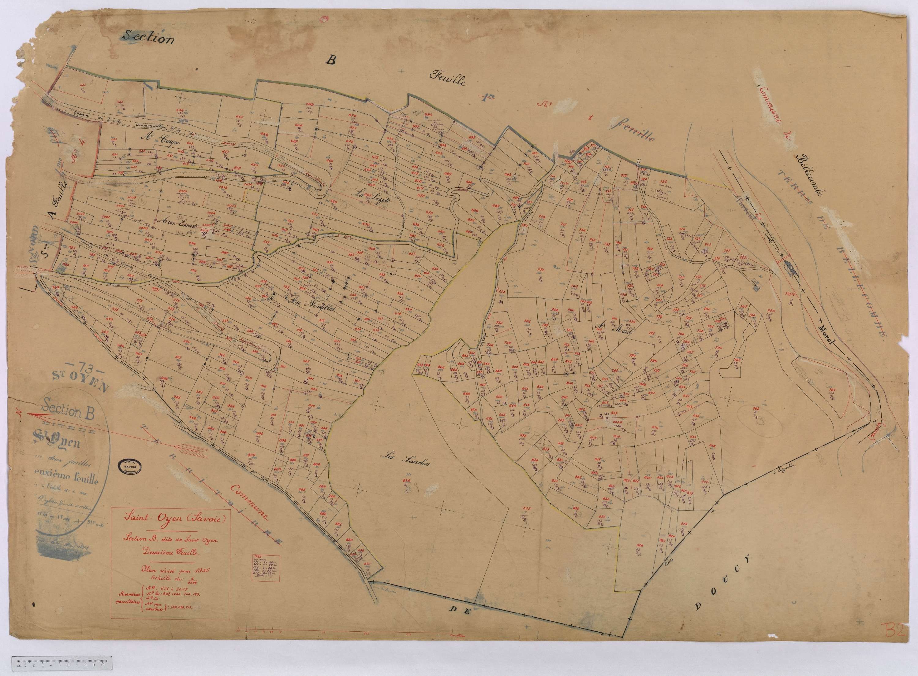 Aigueblanche - Cadastre rénové (1935).