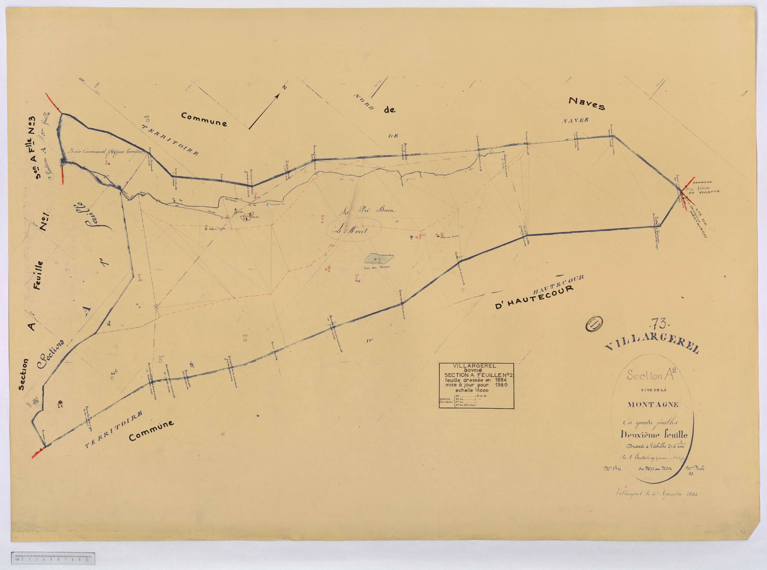 Aigueblanche - Cadastre rénové (1960) et cadastre remembré (s.d.).
