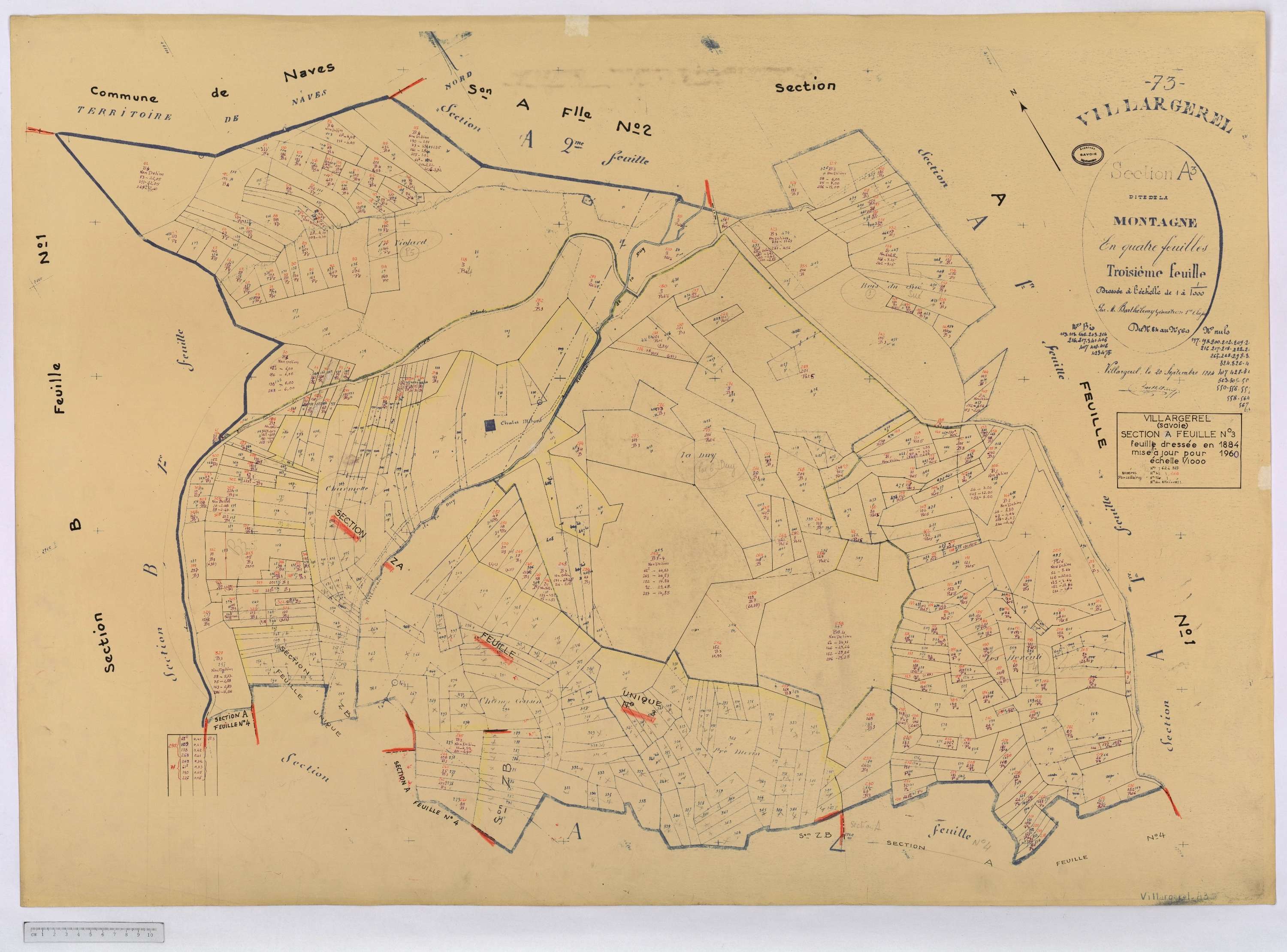 Aigueblanche - Cadastre rénové (1960) et cadastre remembré (s.d.).