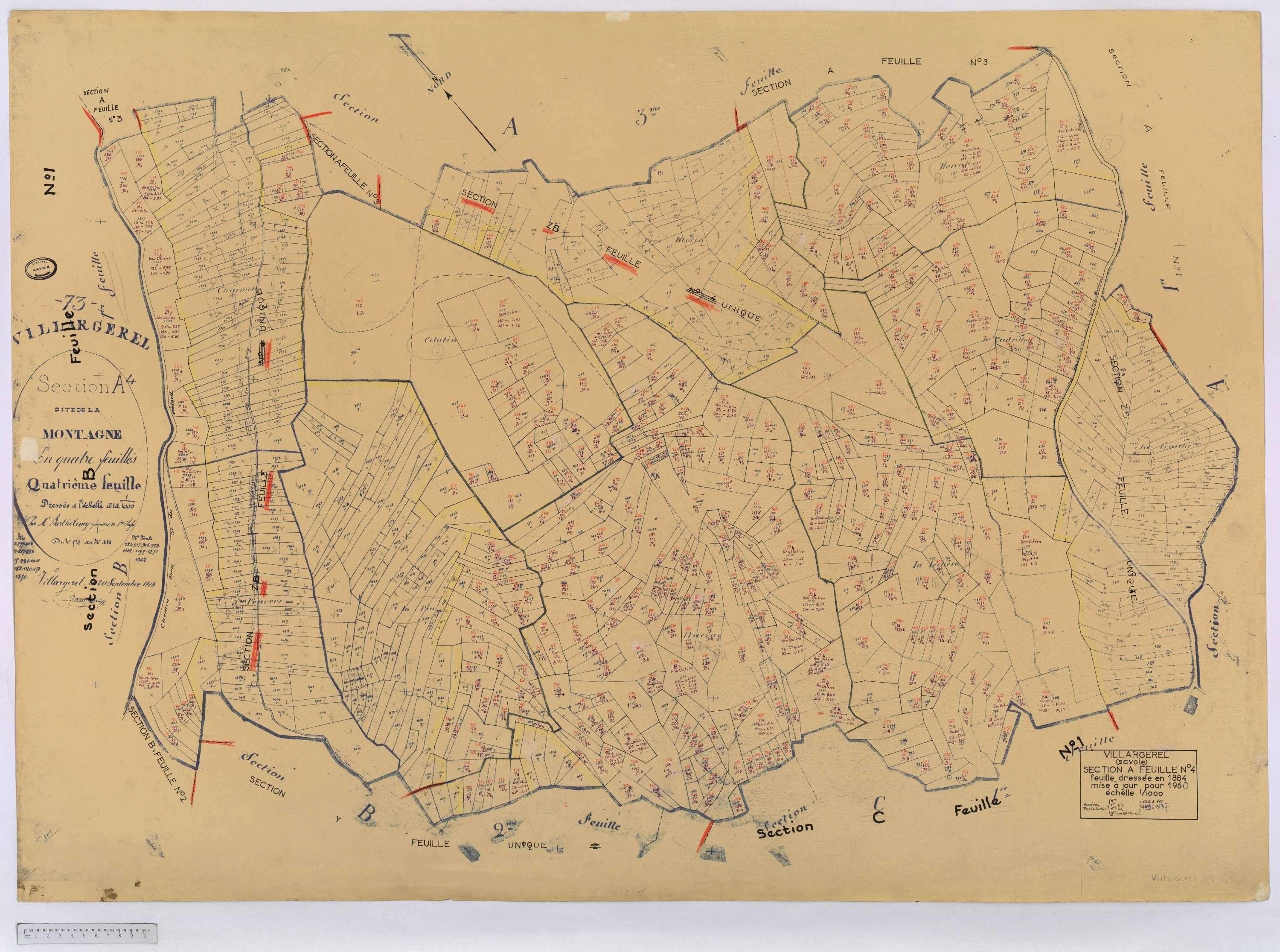 Aigueblanche - Cadastre rénové (1960) et cadastre remembré (s.d.).