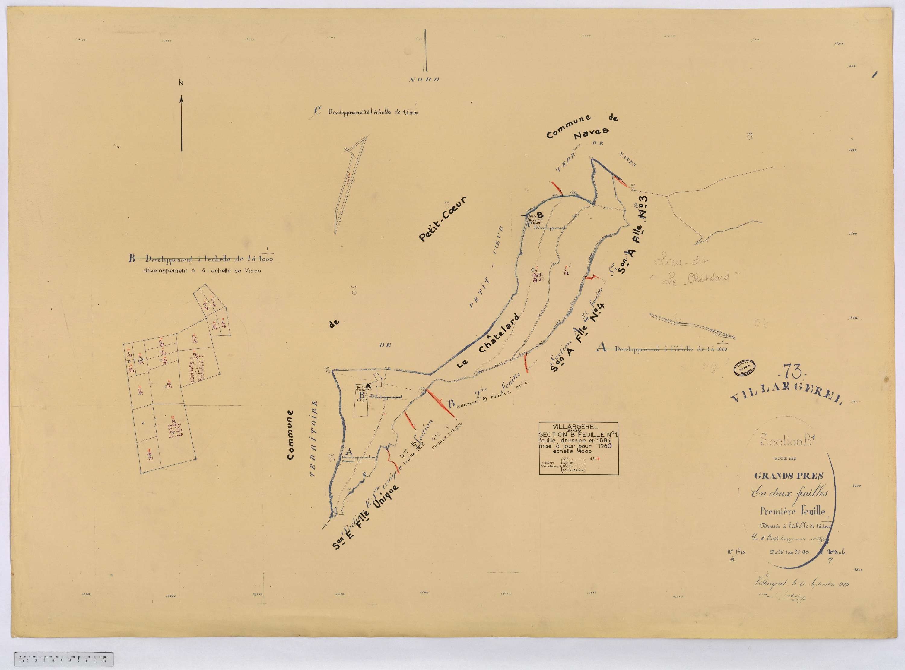 Aigueblanche - Cadastre rénové (1960) et cadastre remembré (s.d.).