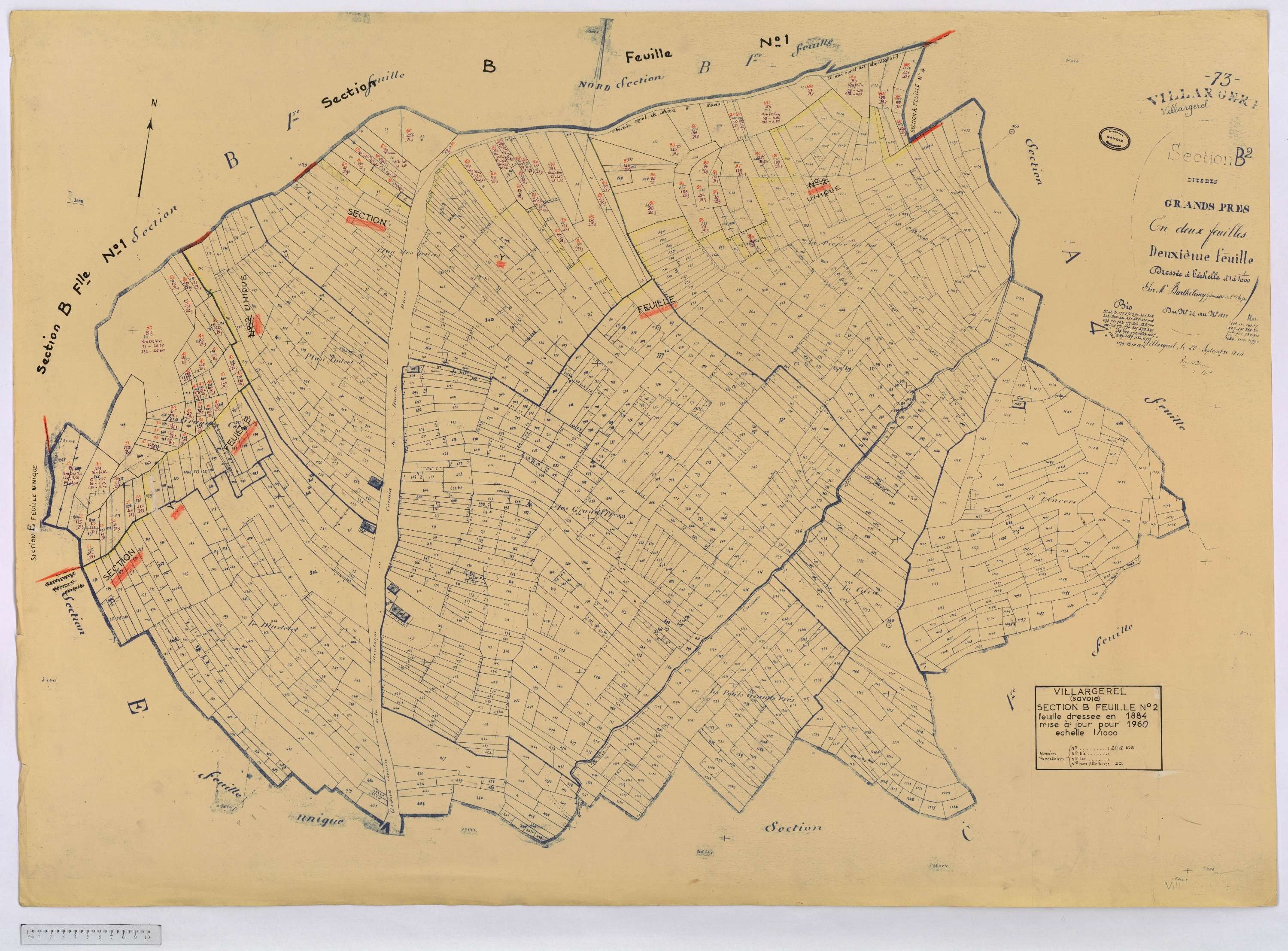Aigueblanche - Cadastre rénové (1960) et cadastre remembré (s.d.).