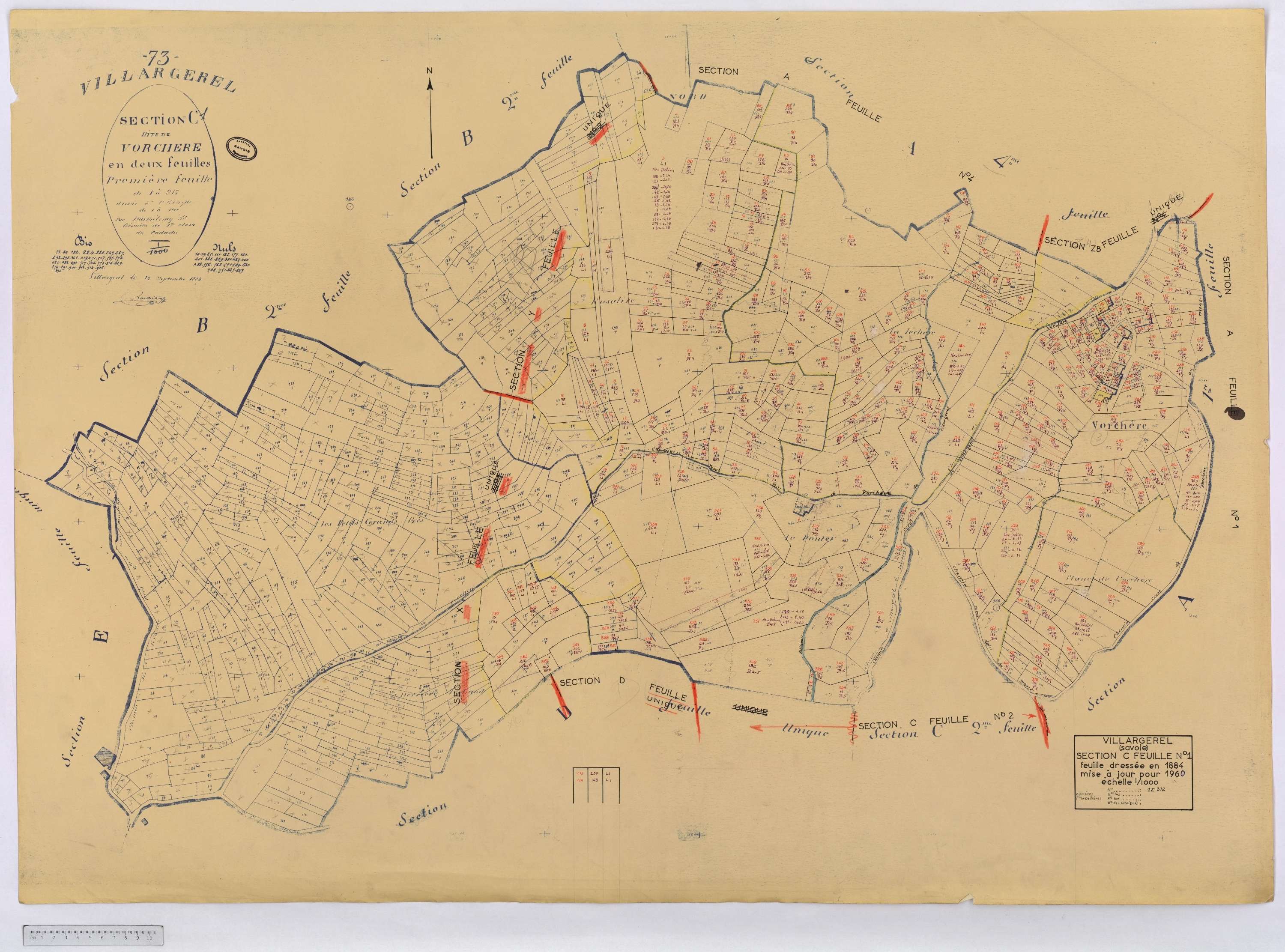 Aigueblanche - Cadastre rénové (1960) et cadastre remembré (s.d.).