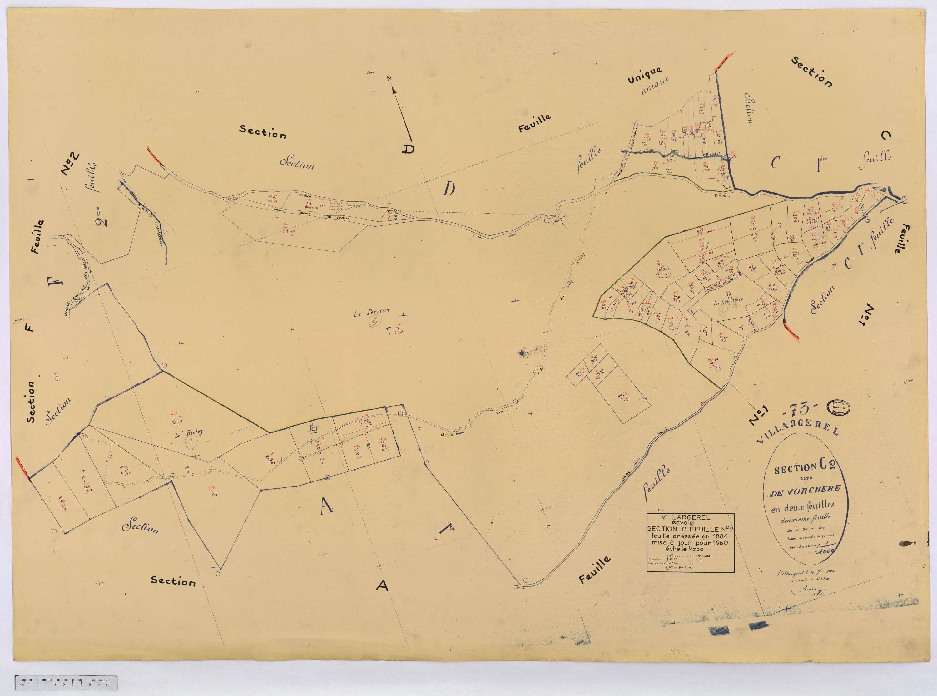 Aigueblanche - Cadastre rénové (1960) et cadastre remembré (s.d.).