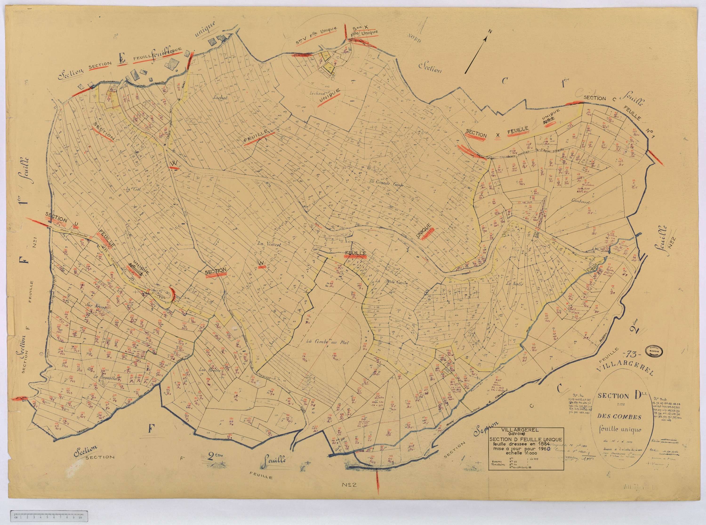 Aigueblanche - Cadastre rénové (1960) et cadastre remembré (s.d.).