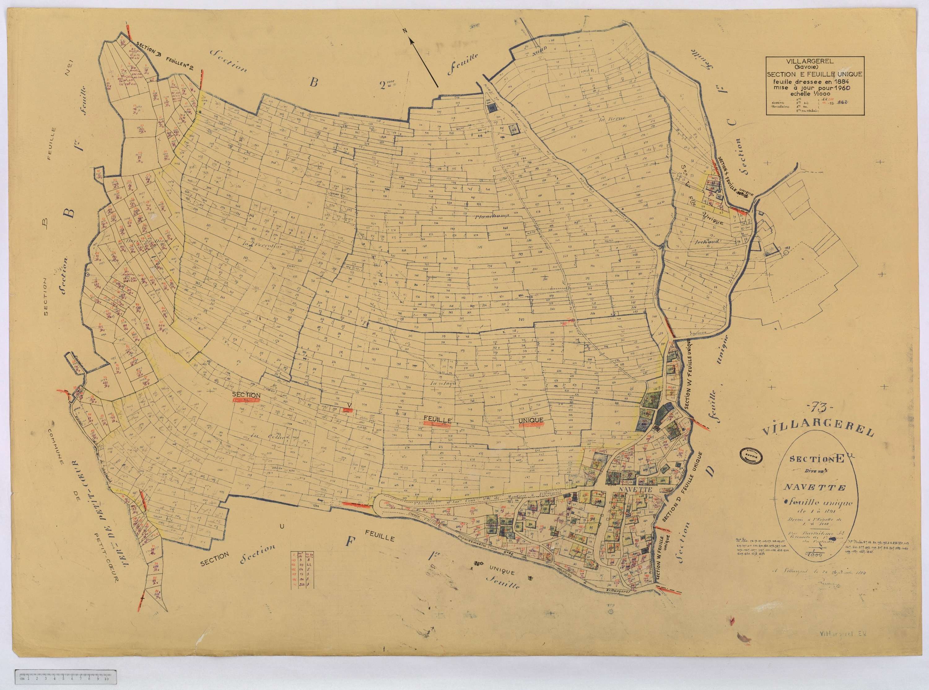 Aigueblanche - Cadastre rénové (1960) et cadastre remembré (s.d.).