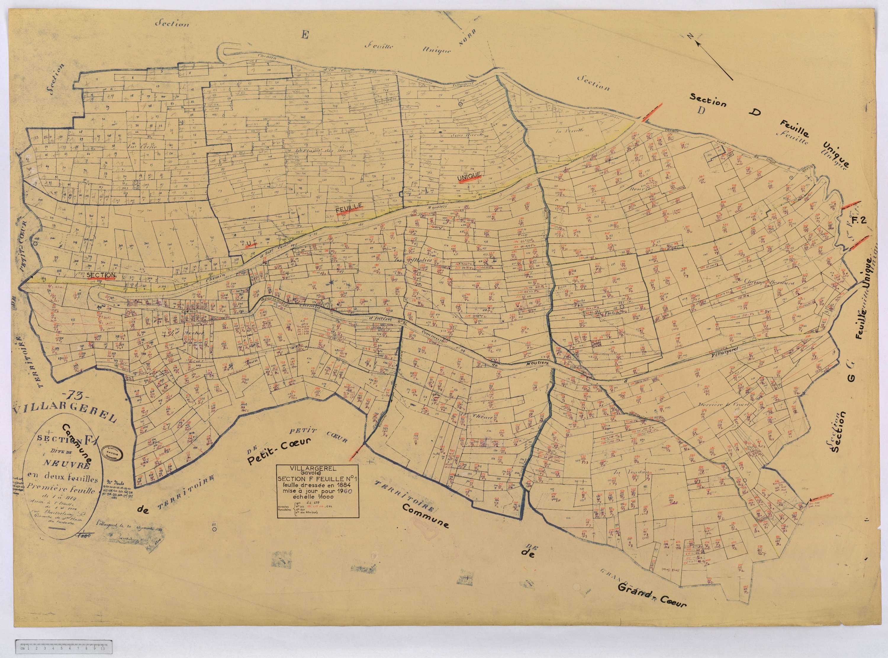Aigueblanche - Cadastre rénové (1960) et cadastre remembré (s.d.).