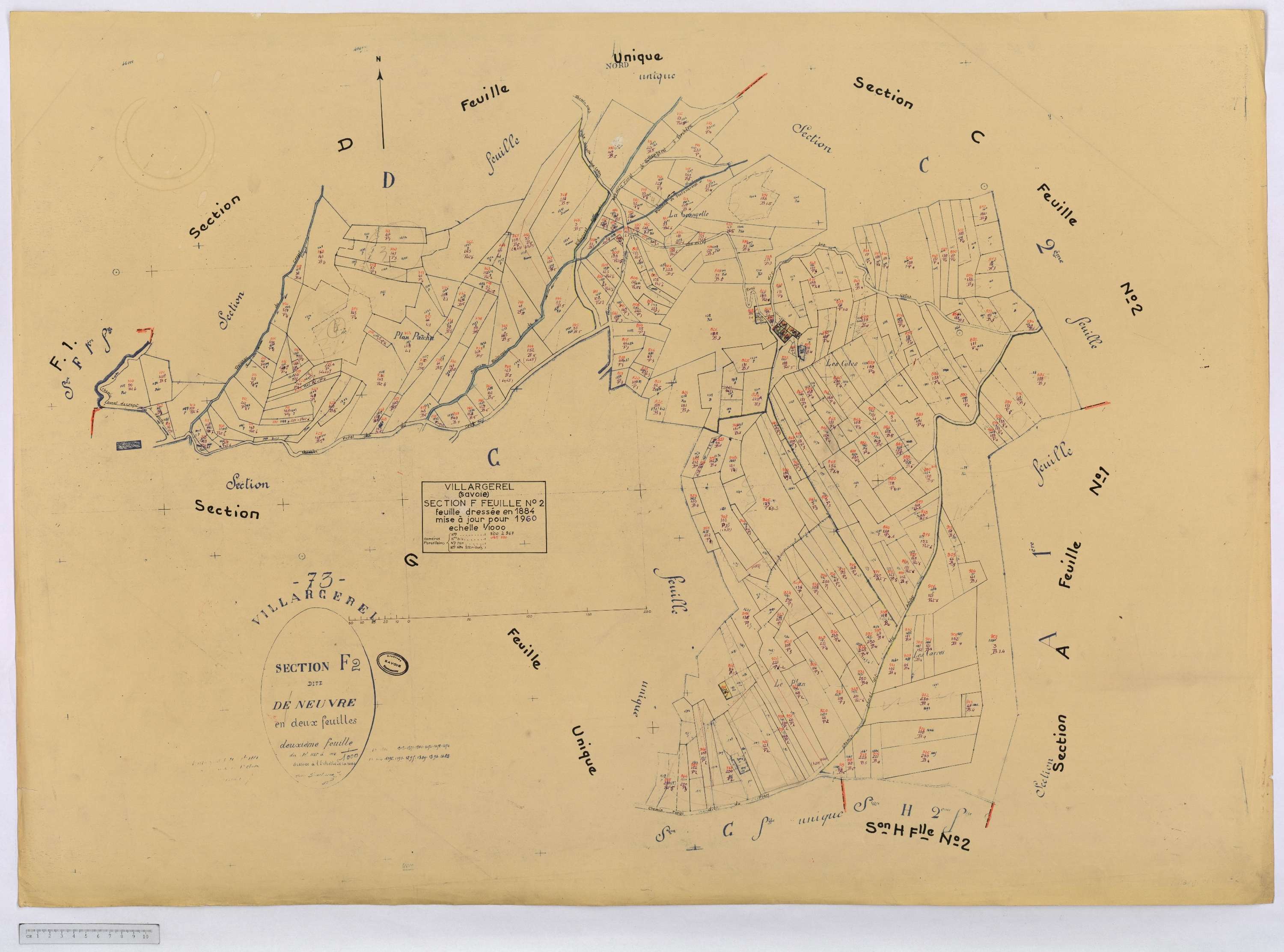 Aigueblanche - Cadastre rénové (1960) et cadastre remembré (s.d.).