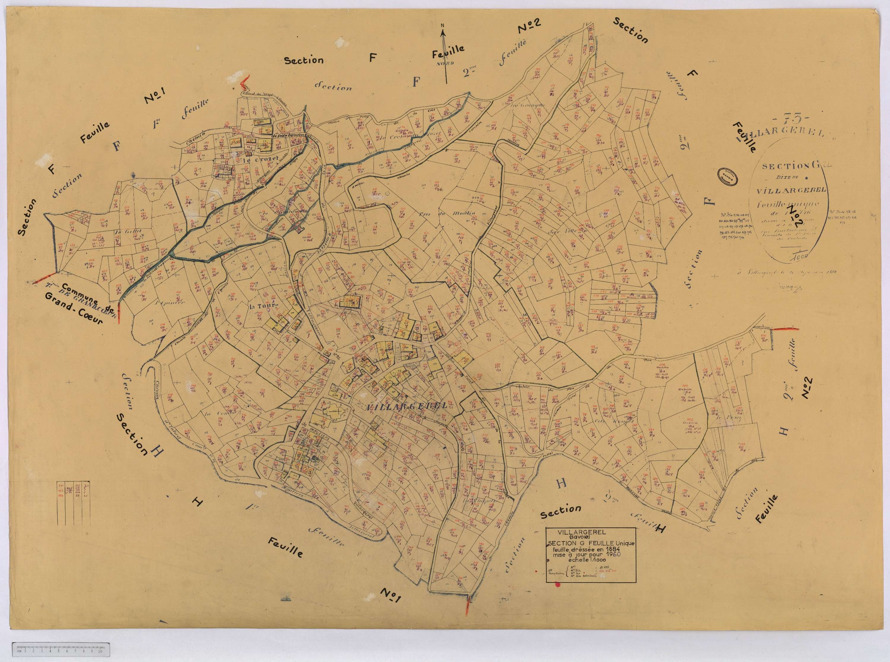 Aigueblanche - Cadastre rénové (1960) et cadastre remembré (s.d.).