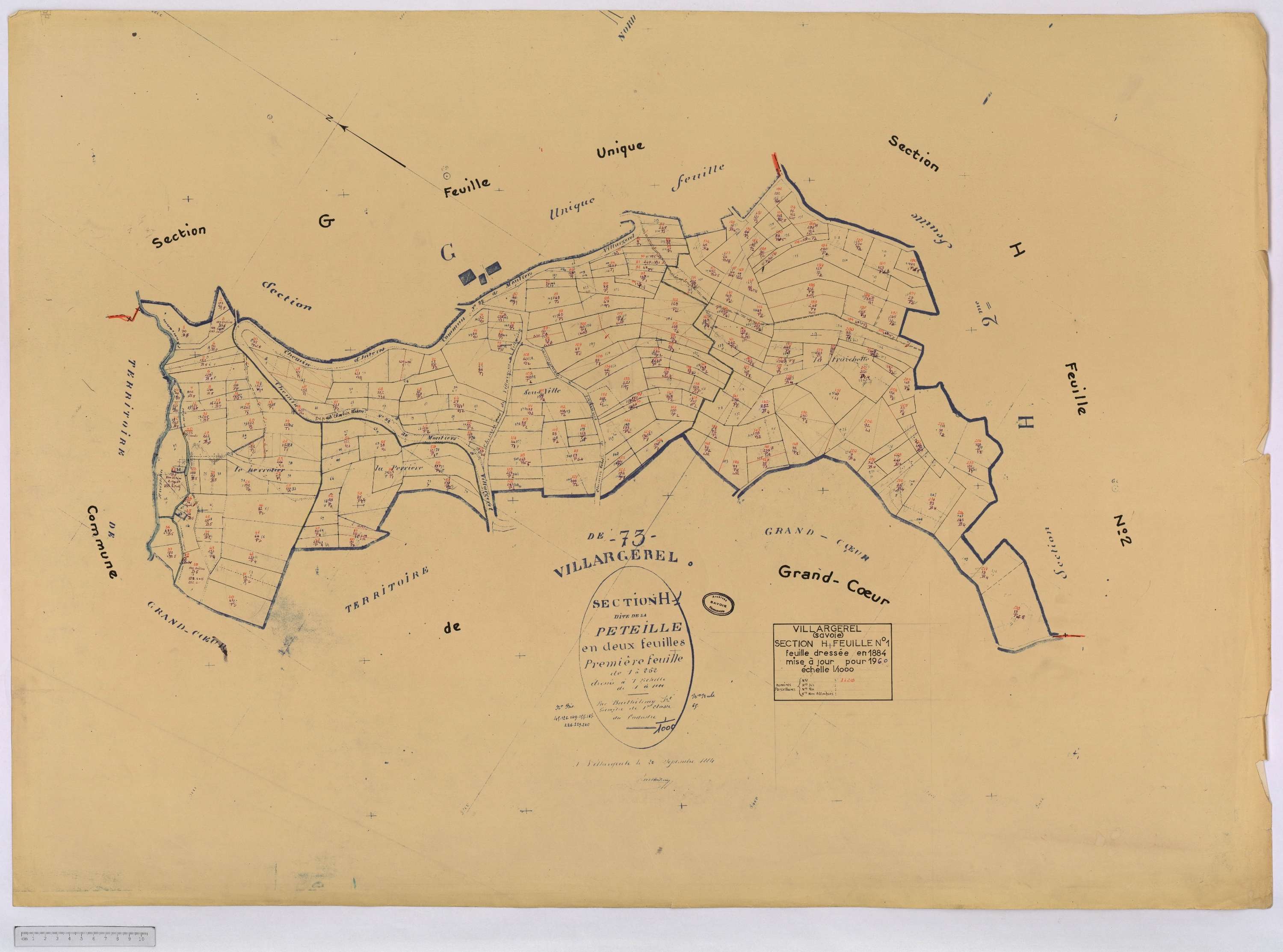 Aigueblanche - Cadastre rénové (1960) et cadastre remembré (s.d.).