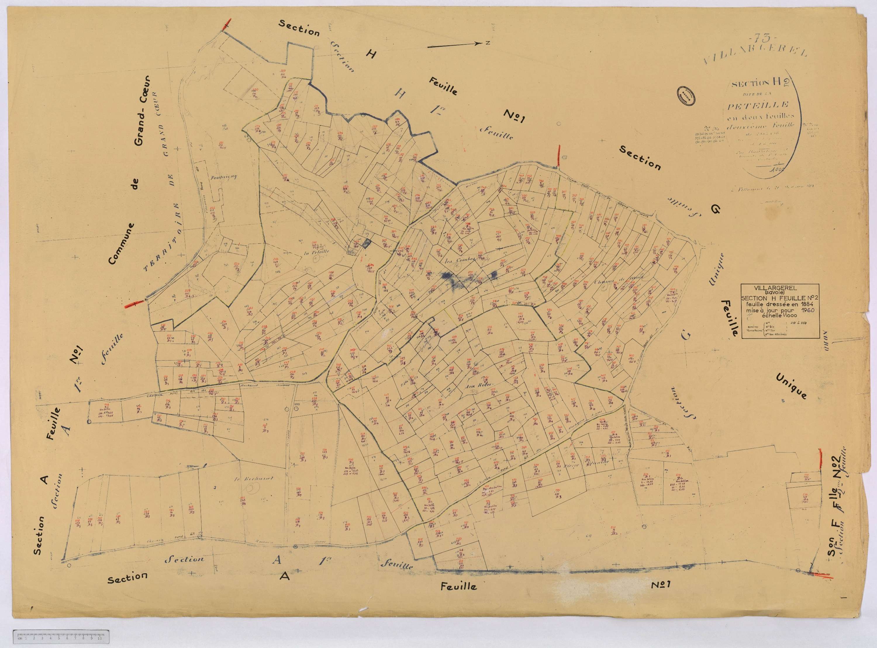 Aigueblanche - Cadastre rénové (1960) et cadastre remembré (s.d.).
