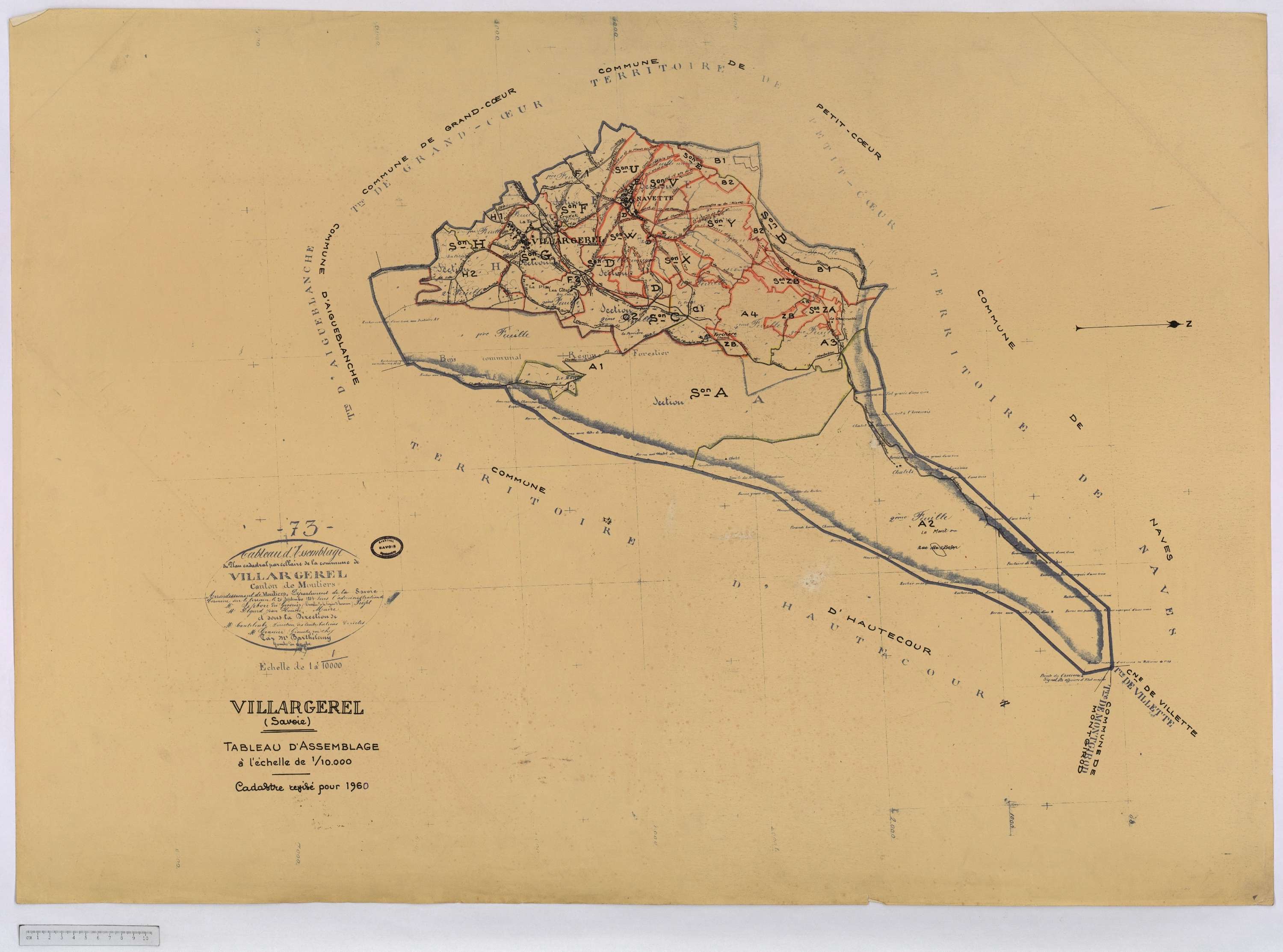 Aigueblanche - Cadastre rénové (1960) et cadastre remembré (s.d.).