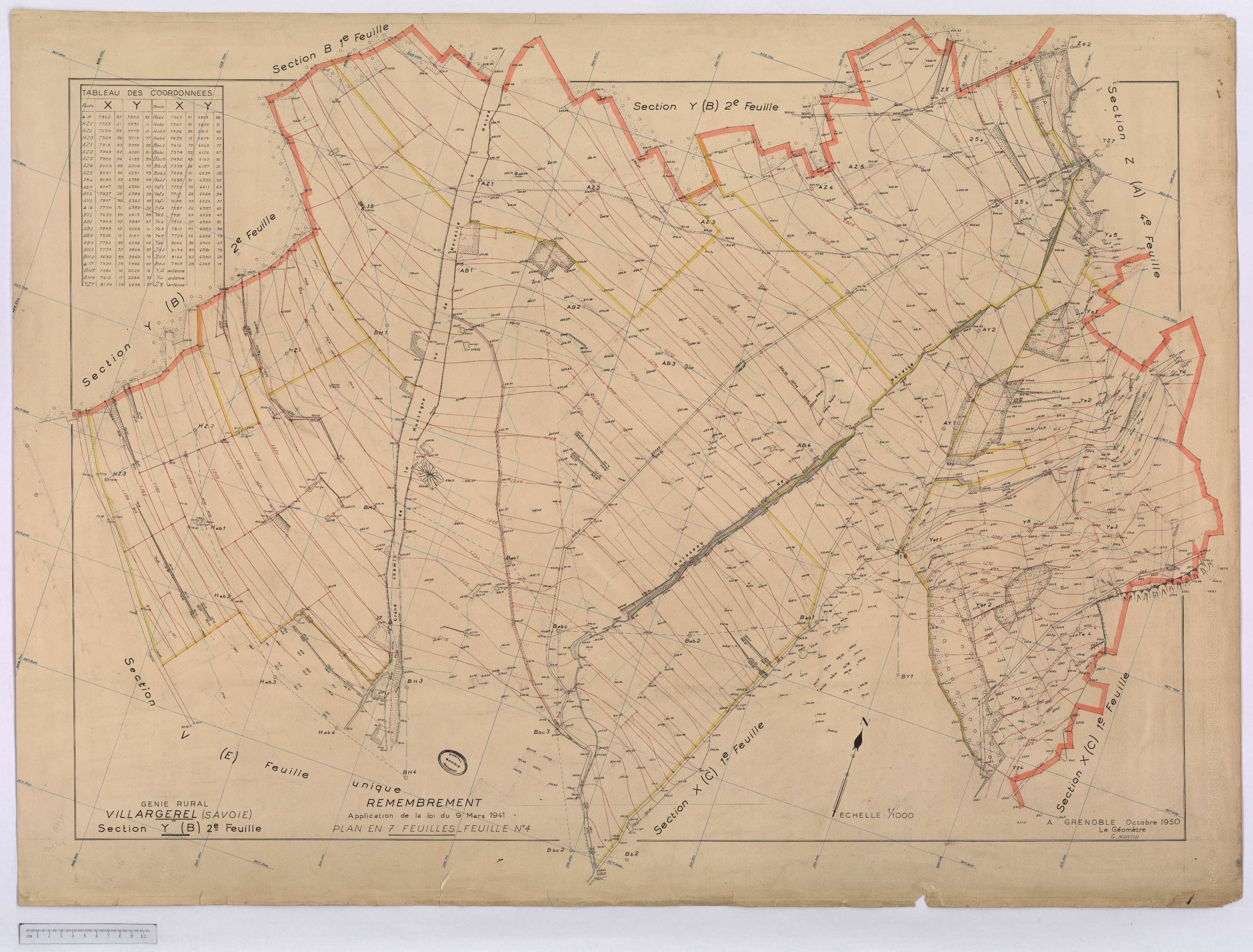 Aigueblanche - Cadastre rénové (1960) et cadastre remembré (s.d.).
