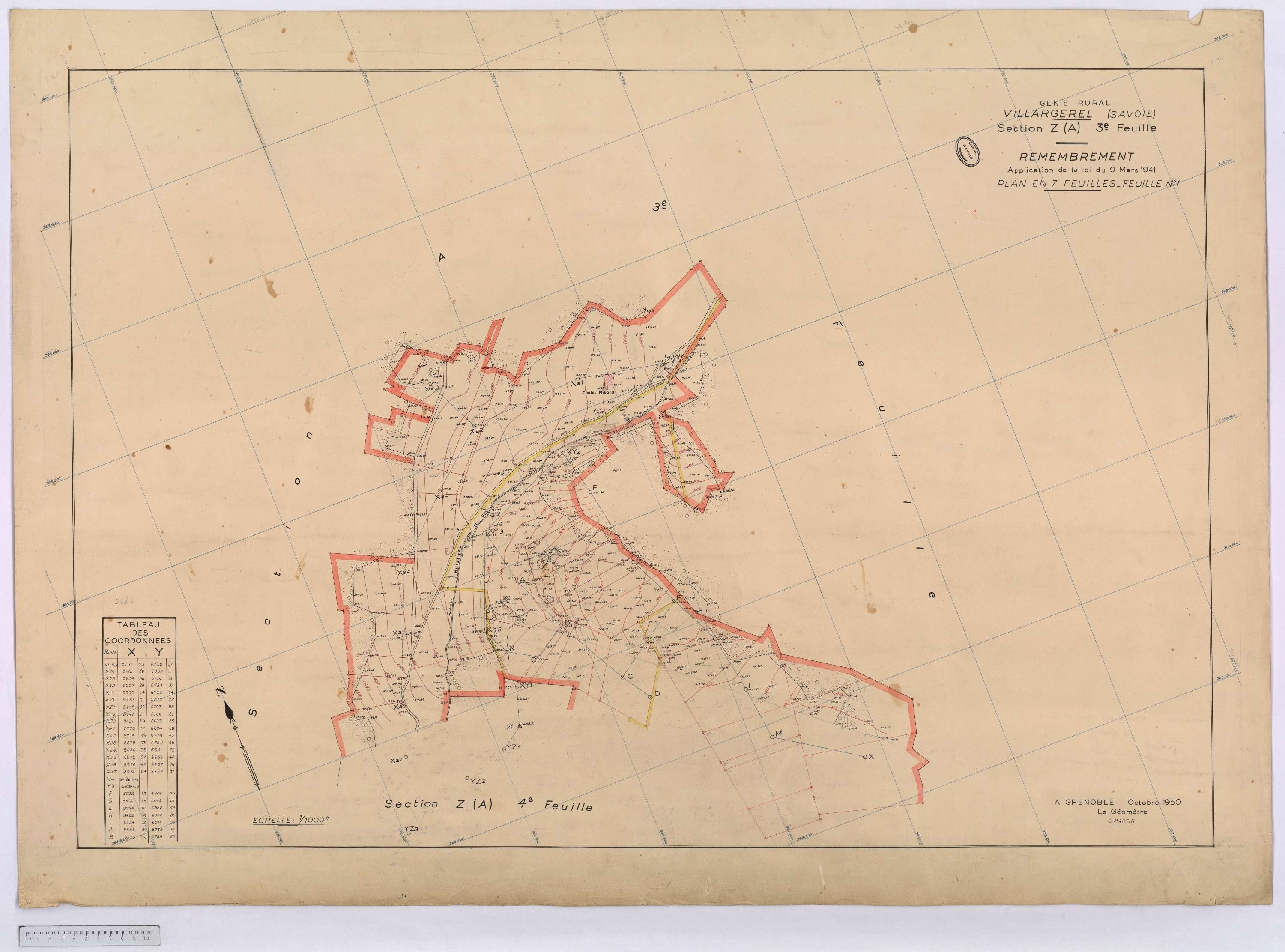 Aigueblanche - Cadastre rénové (1960) et cadastre remembré (s.d.).