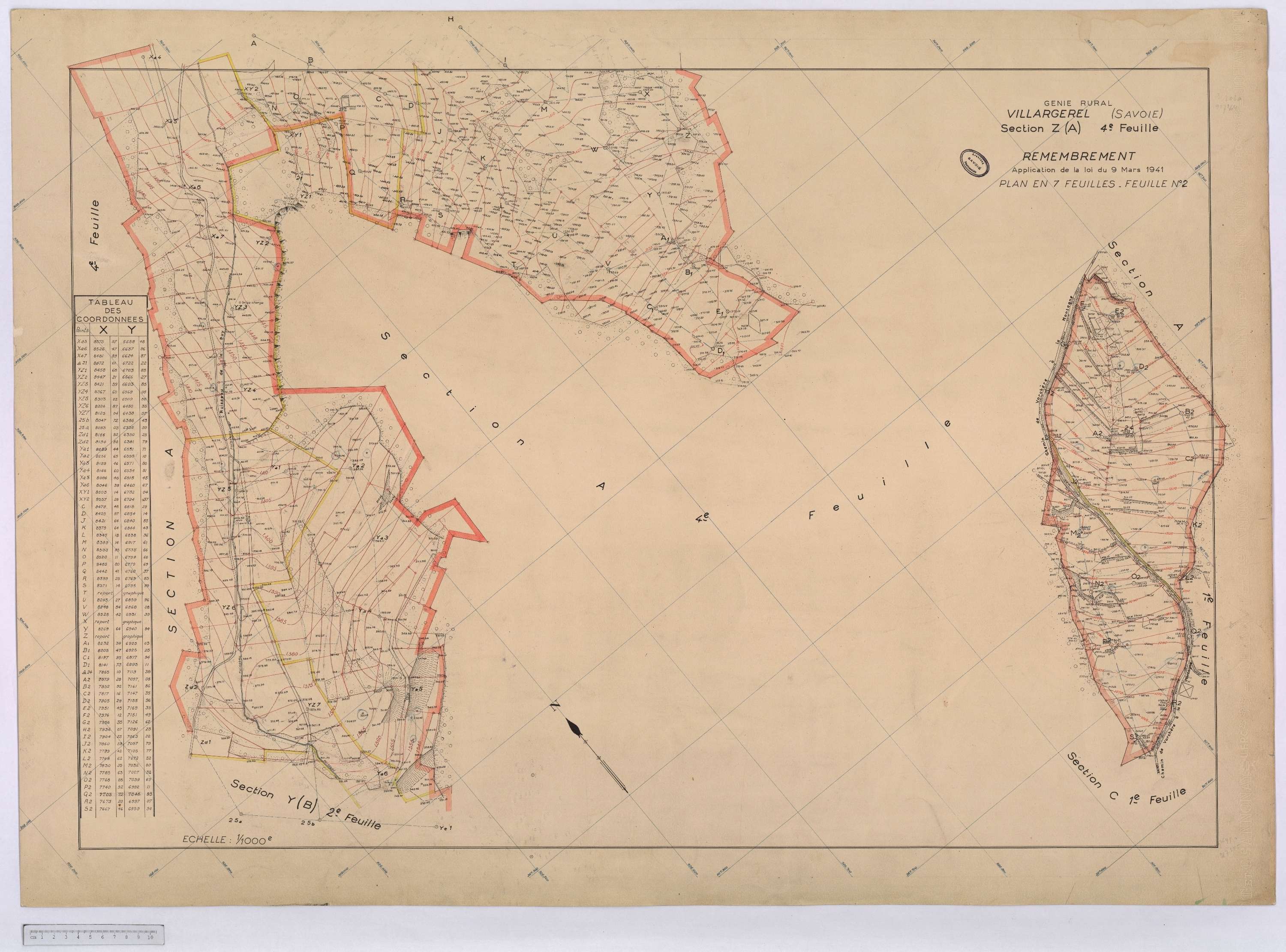 Aigueblanche - Cadastre rénové (1960) et cadastre remembré (s.d.).
