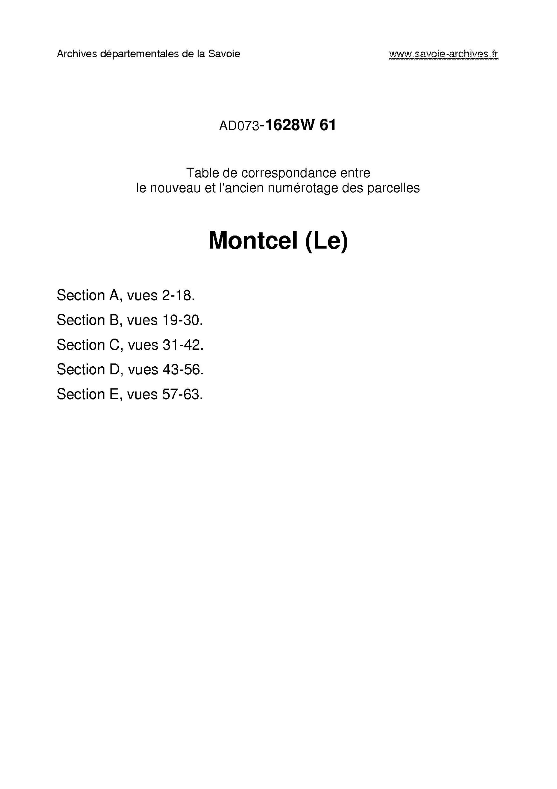 Aillon-le-Jeune - Montcel (Le)