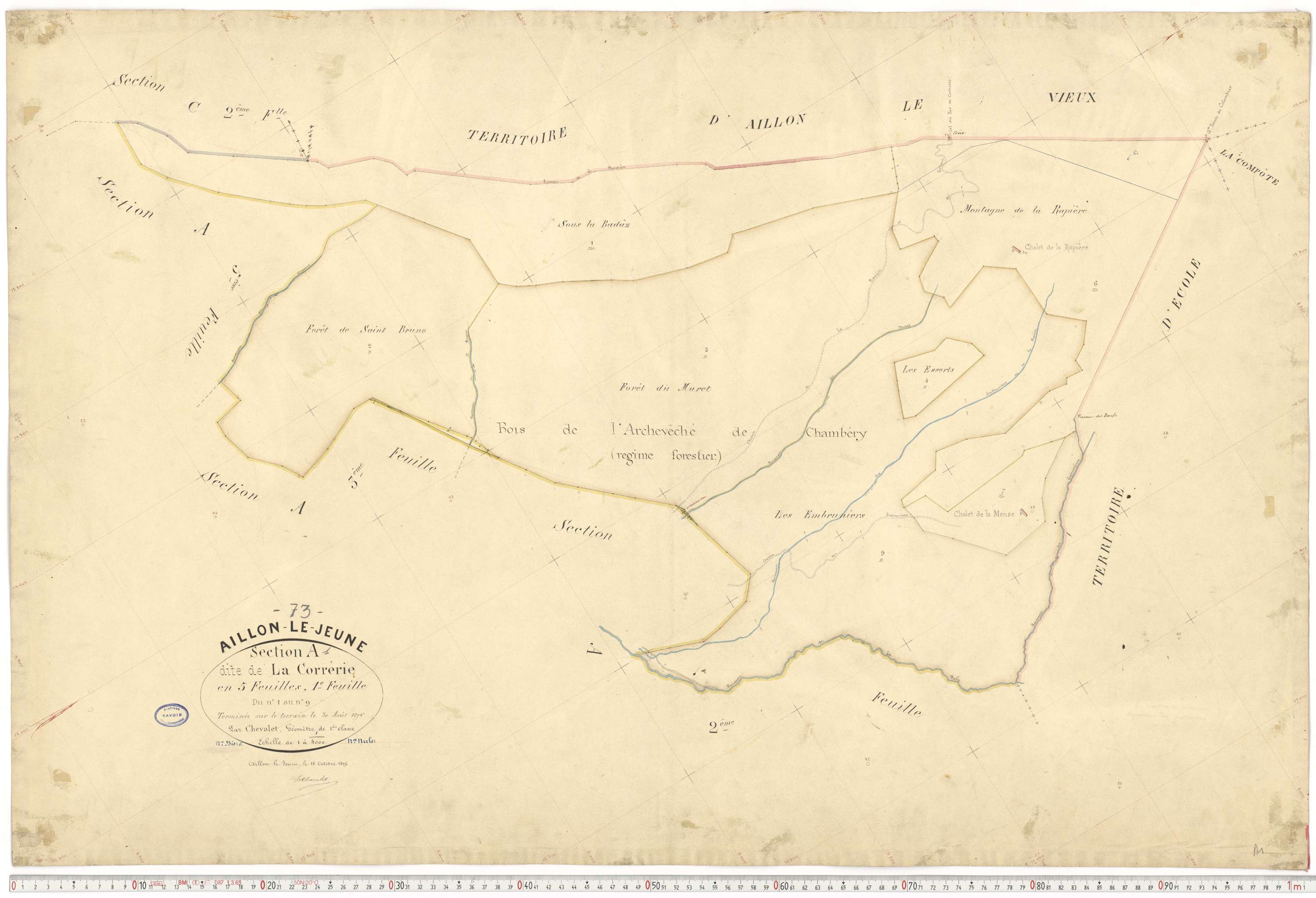 Aillon-le-Jeune - Cadastre français (1878).