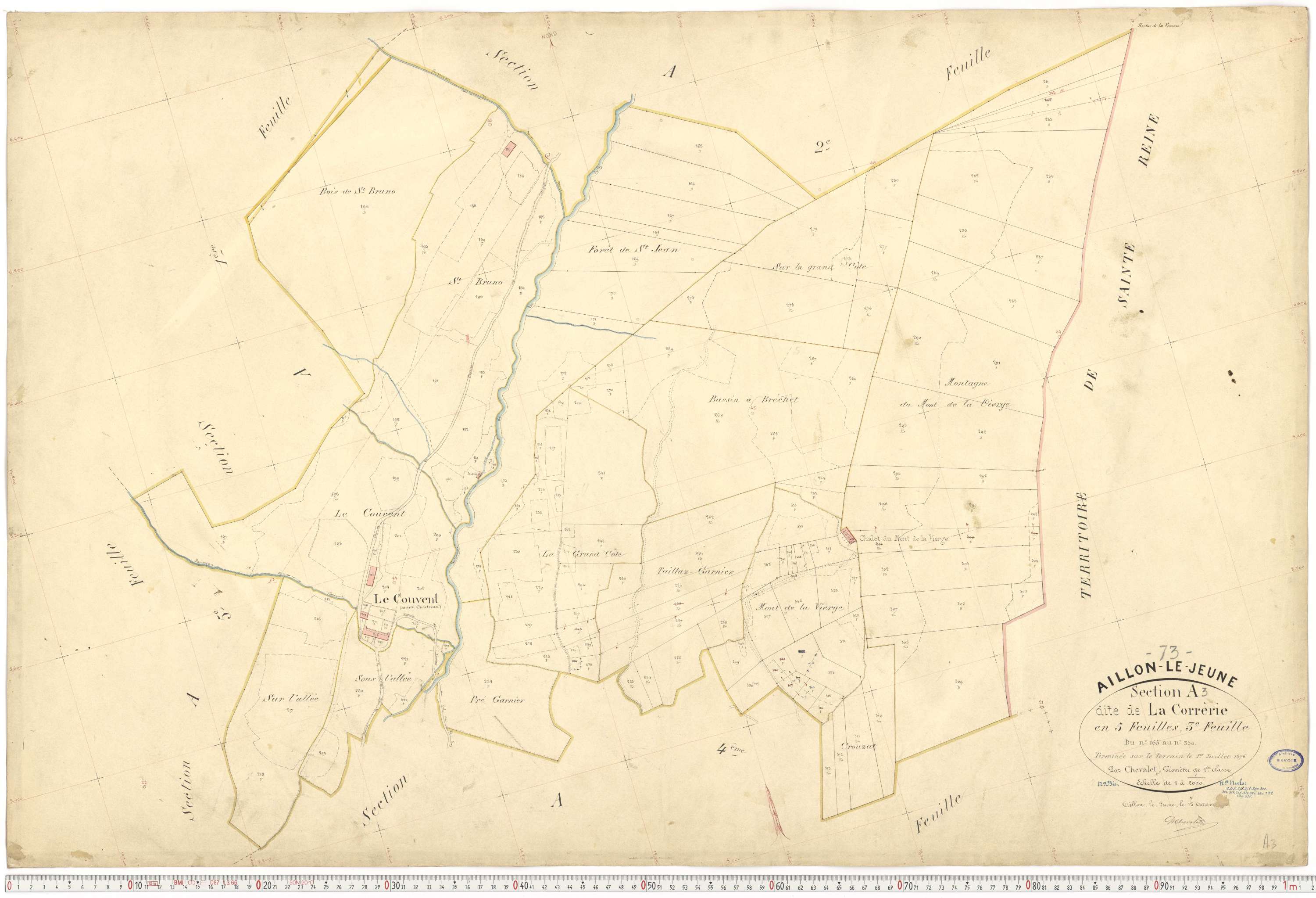 Aillon-le-Jeune - Cadastre français (1878).