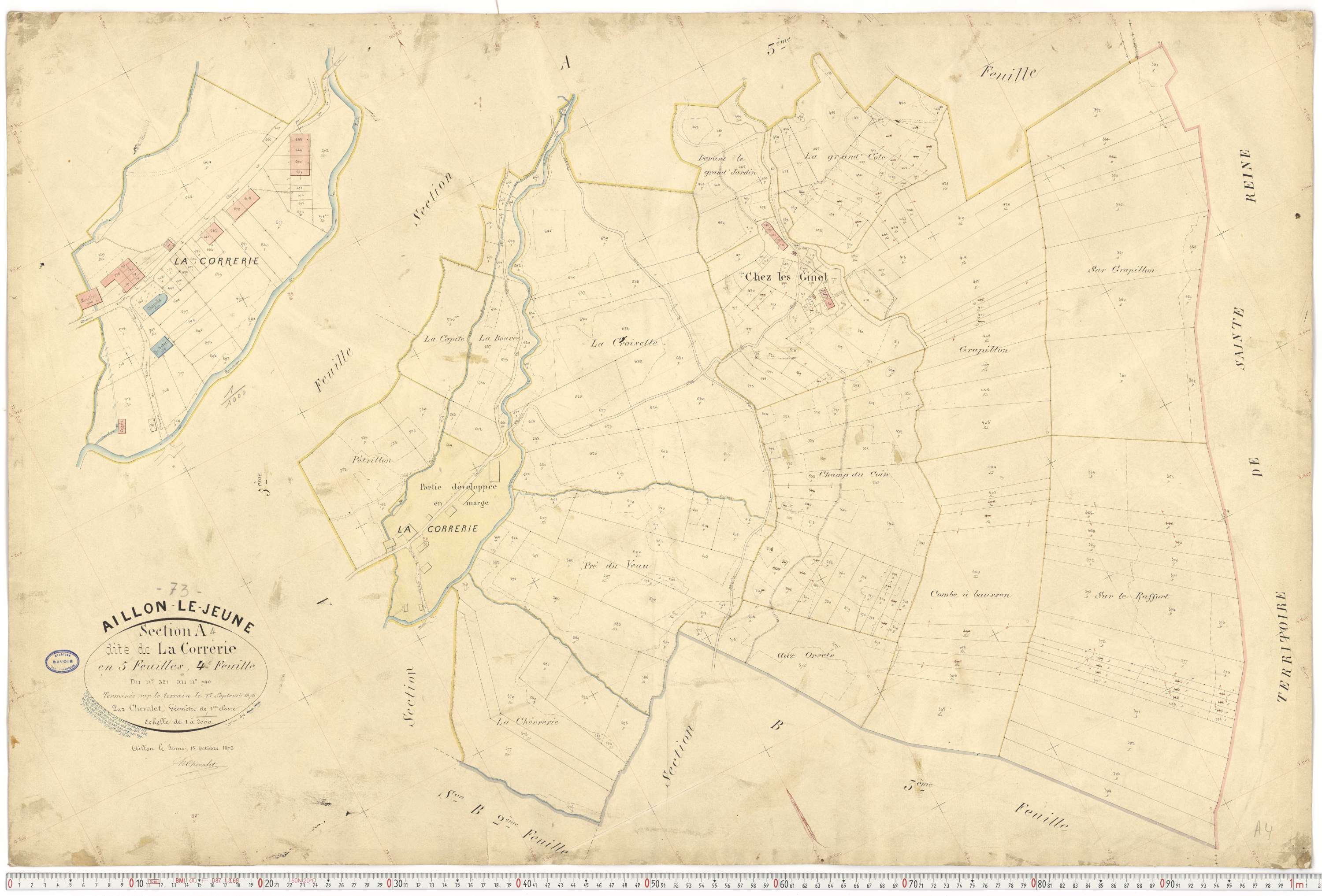 Aillon-le-Jeune - Cadastre français (1878).