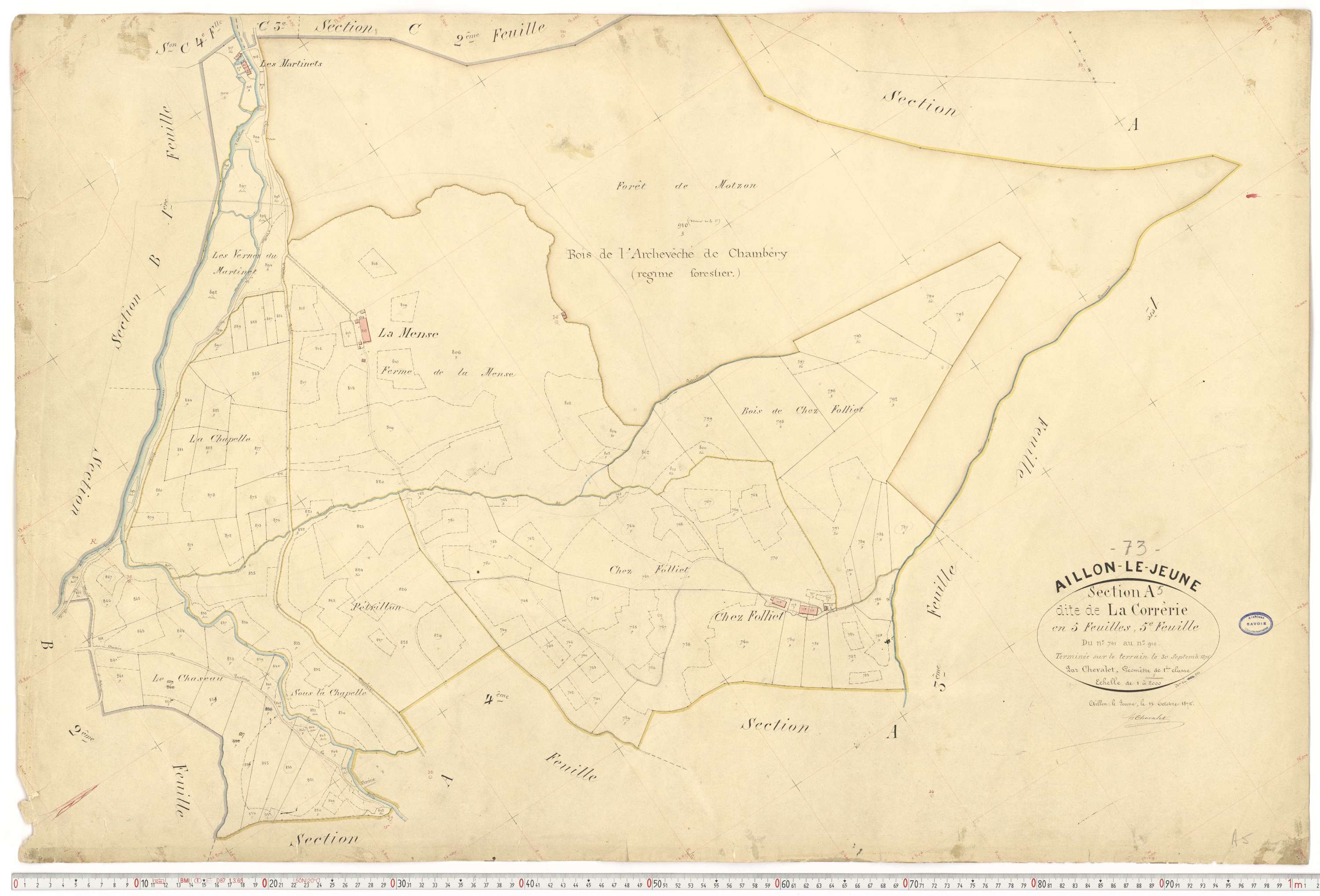 Aillon-le-Jeune - Cadastre français (1878).