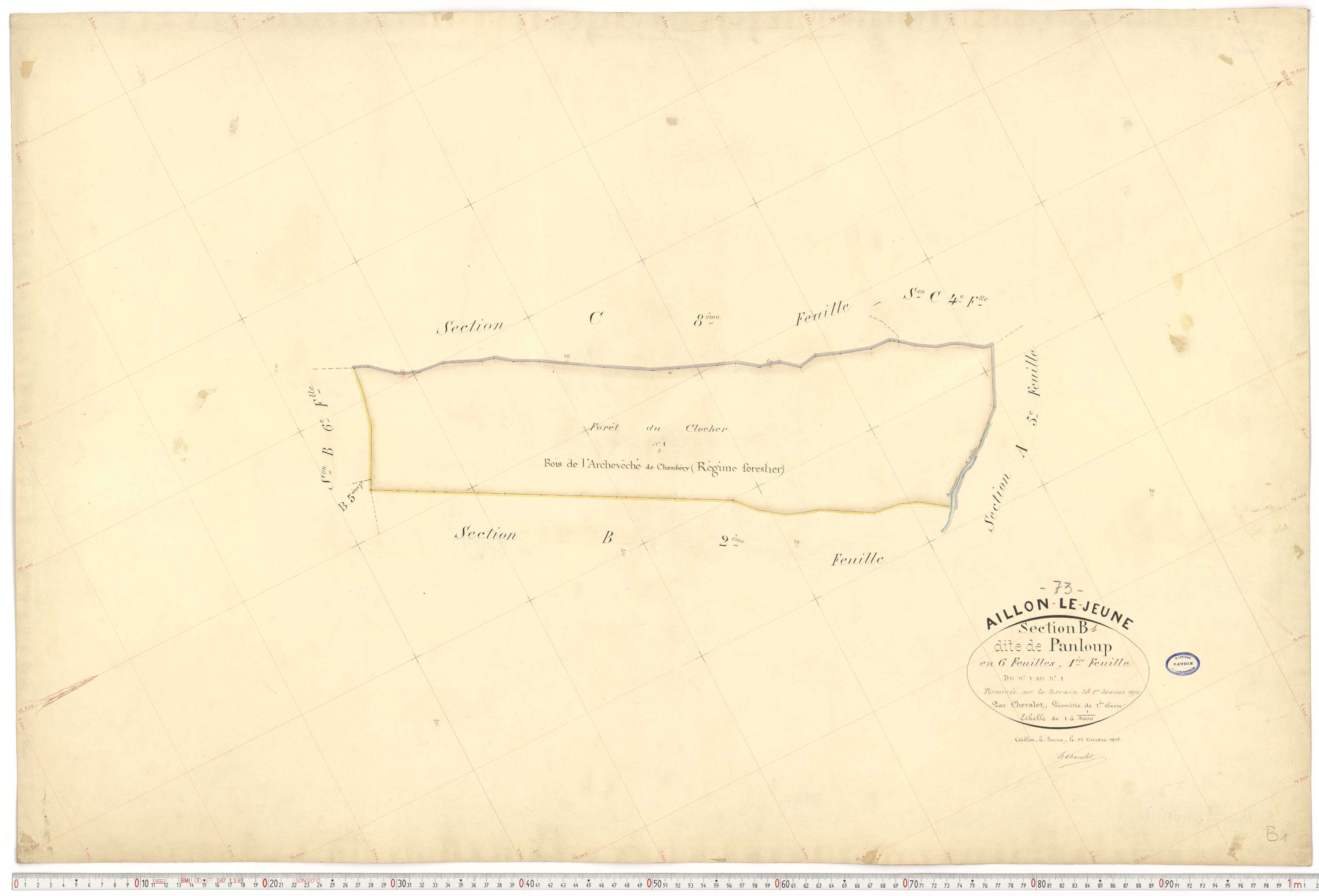 Aillon-le-Jeune - Cadastre français (1878).